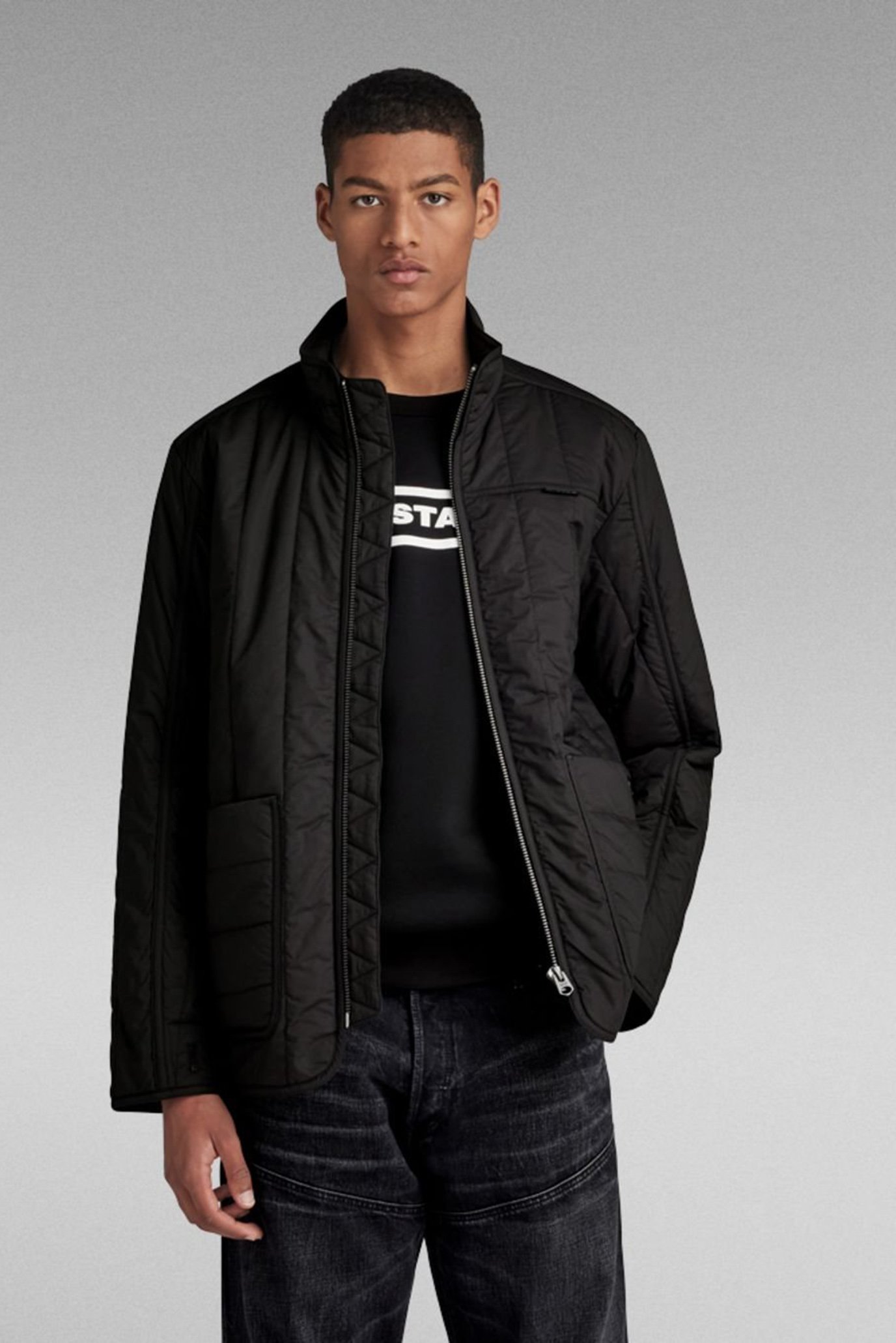 Мужская черная куртка Liner Overshirt 1