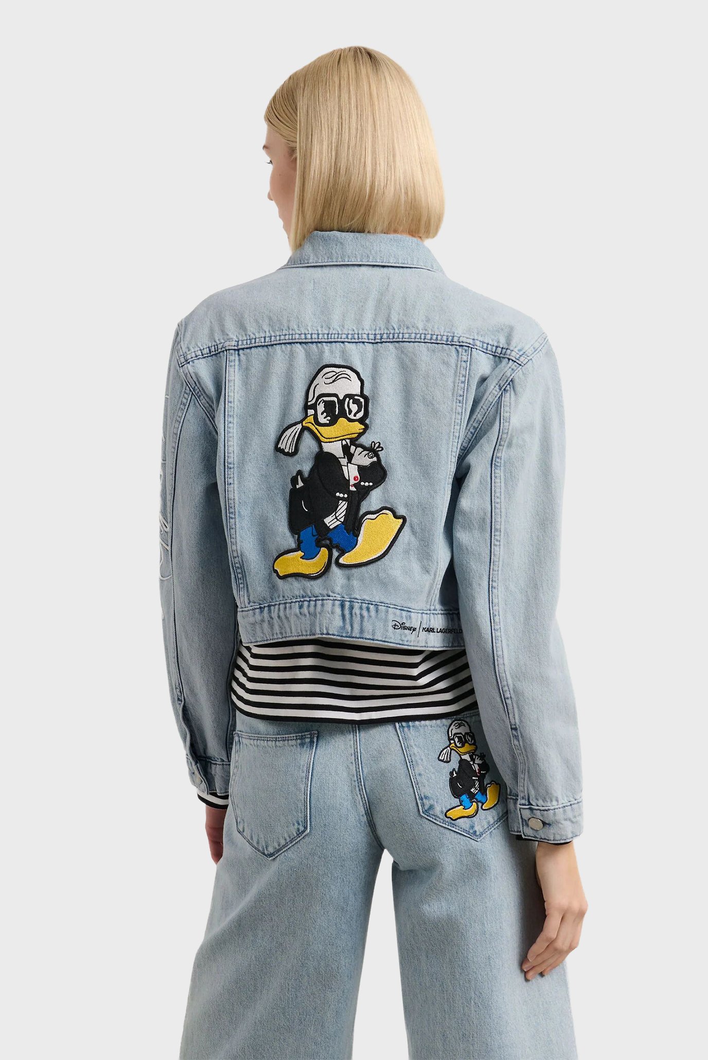 Женская голубая джинсовая куртка KL X DISNEY Голубой XS Karl Lagerfeld A3W14054 Женская голубая джинсовая куртка KL X DISNEY Голубой XS Karl Lagerfeld A3W14054
