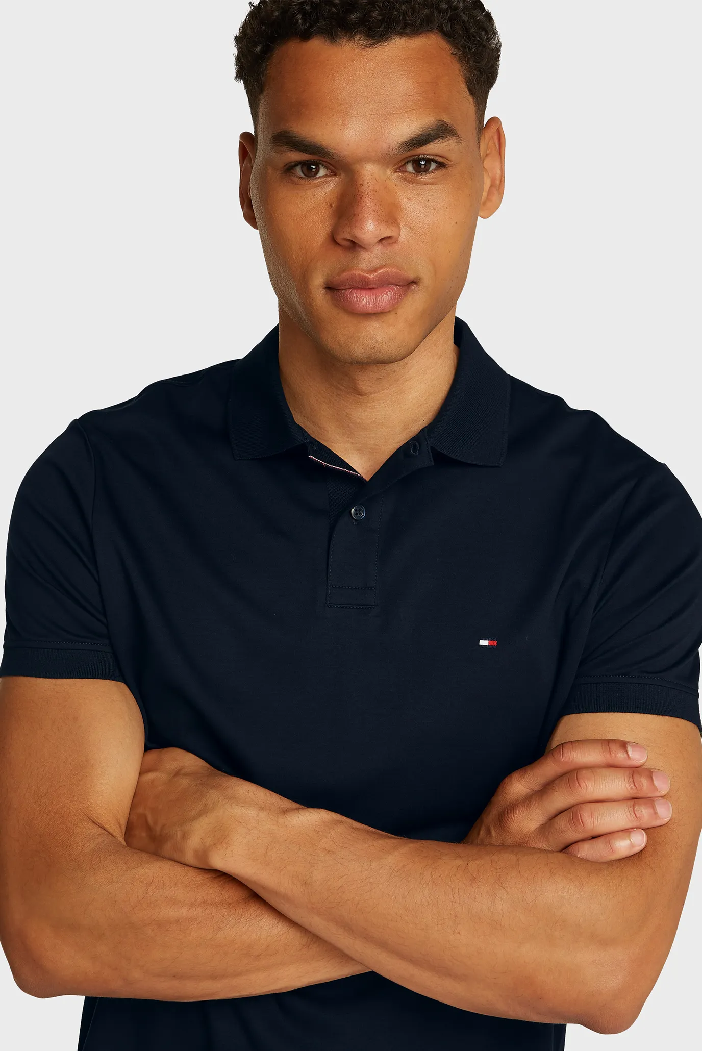 Мужское темно-синее поло INTERLOCK PLACKET 4