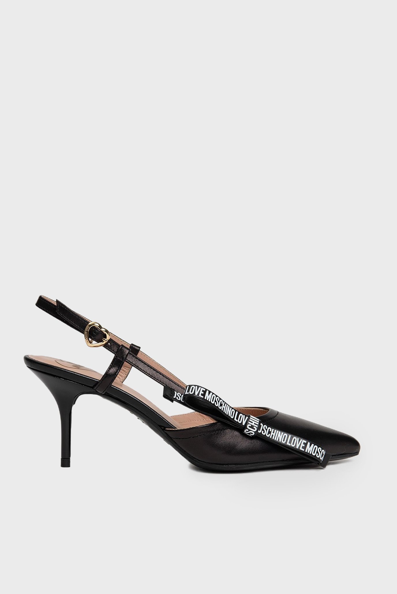Женские черные кожаные слингбэки Черный 40 Love Moschino JA10607G0IIE0000 Женские черные кожаные слингбэки Черный 40 Love Moschino JA10607G0IIE0000