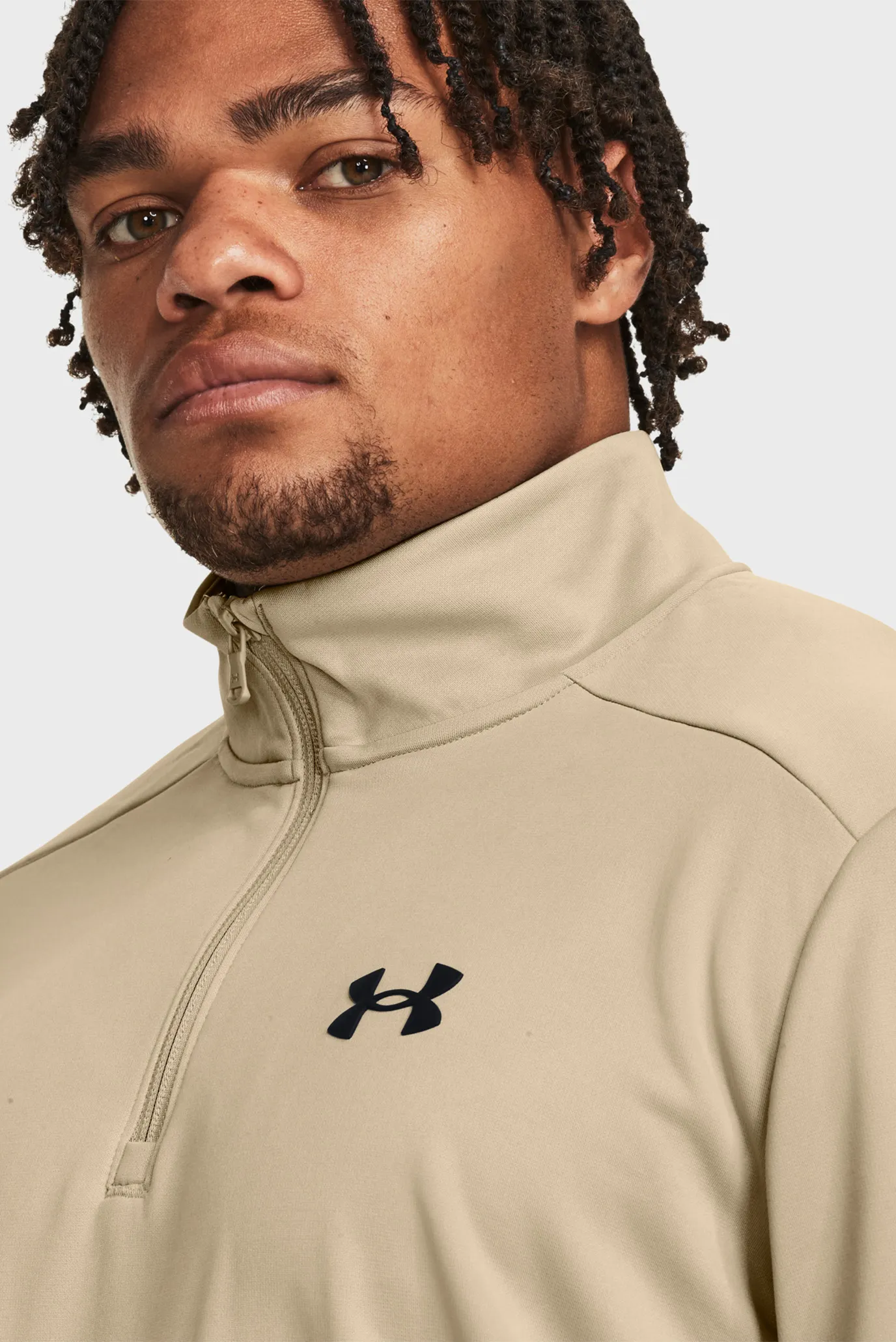 Чоловіча бежева спортивна кофта UA Armour Fleece 1/4 Zip Under Armour