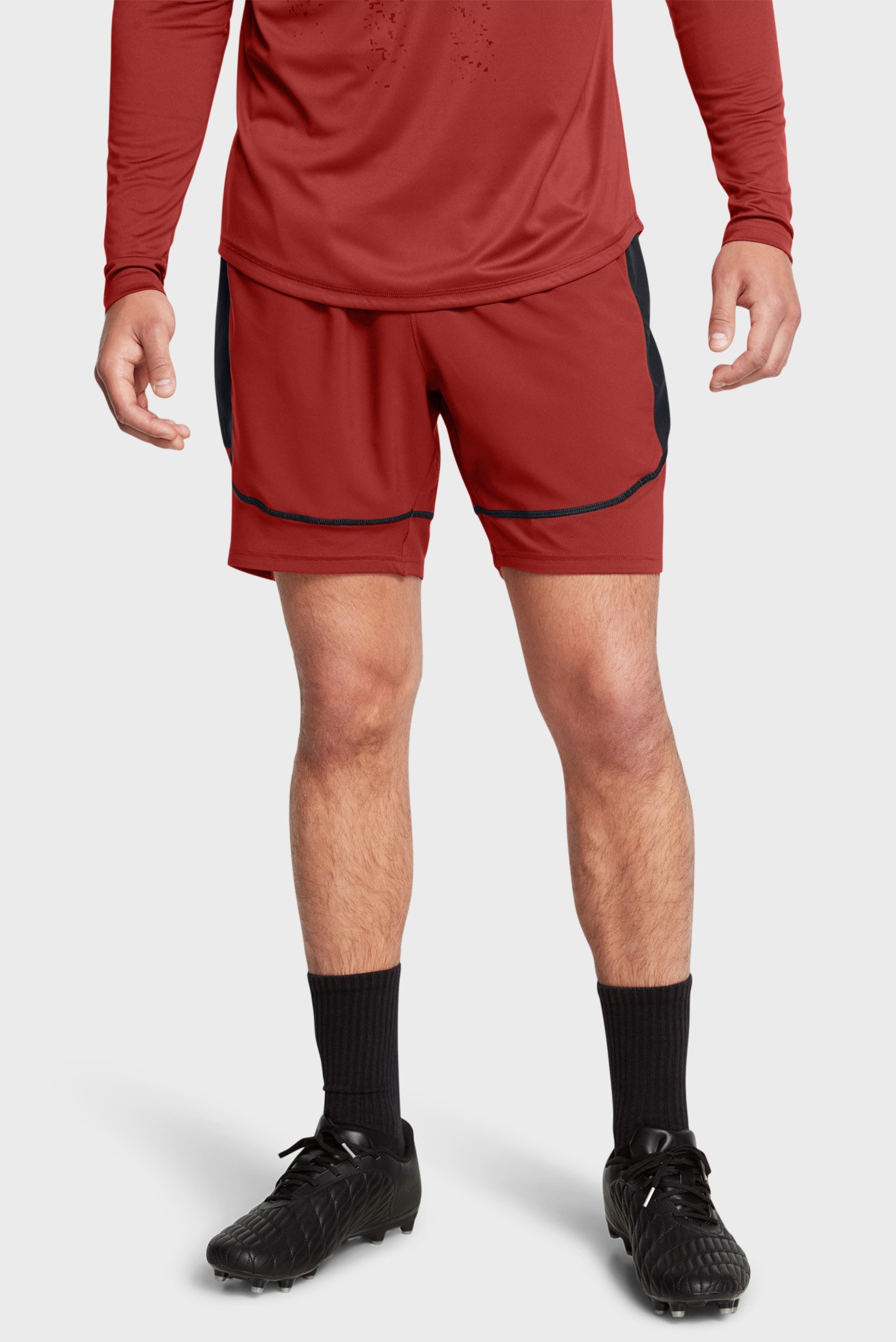 Мужские бордовые шорты UA M's Ch. Pro Train Short 1