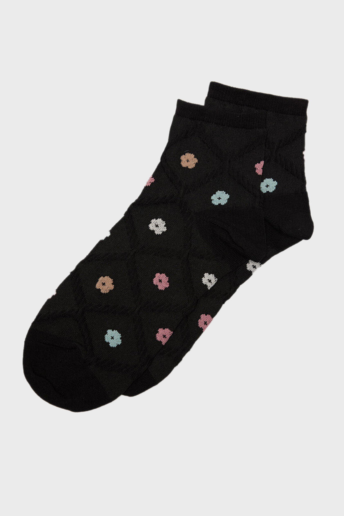 Жіночі чорні шкарпетки з візерунком 1