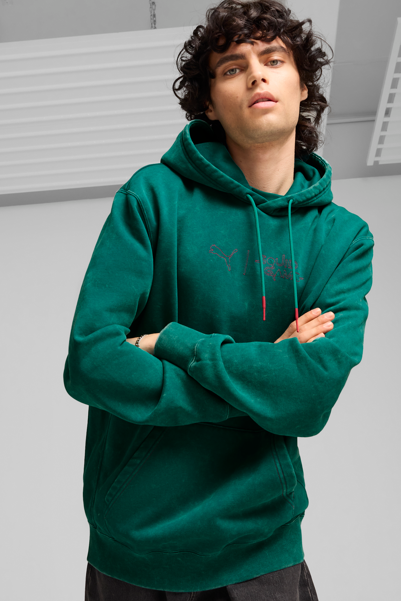 Чоловіче зелене худі PUMA x SQUID GAME Hoodie Men 1