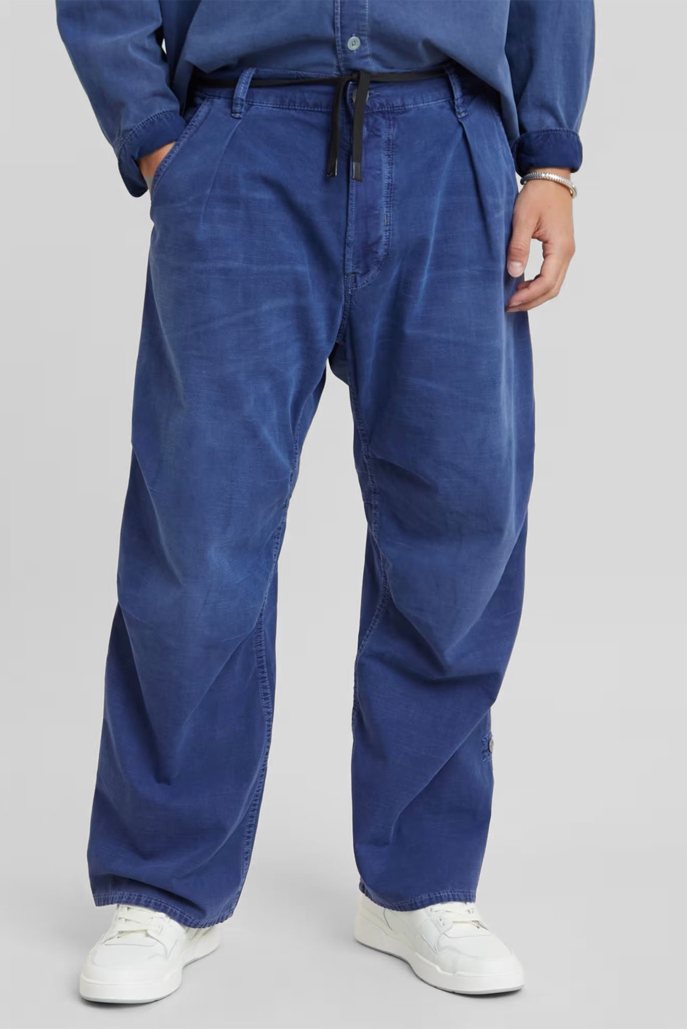 Чоловічі сині джинси Pleated Denim 1