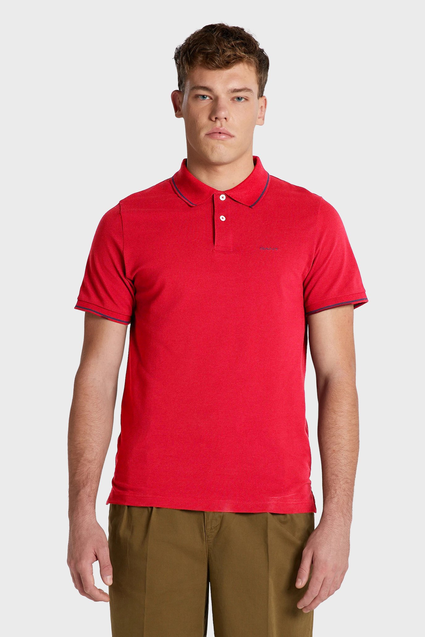 Мужское красное поло TIPPING SS PIQUE POLO Красный XXL Gant 2062034 Мужское красное поло TIPPING SS PIQUE POLO Красный XXL Gant 2062034