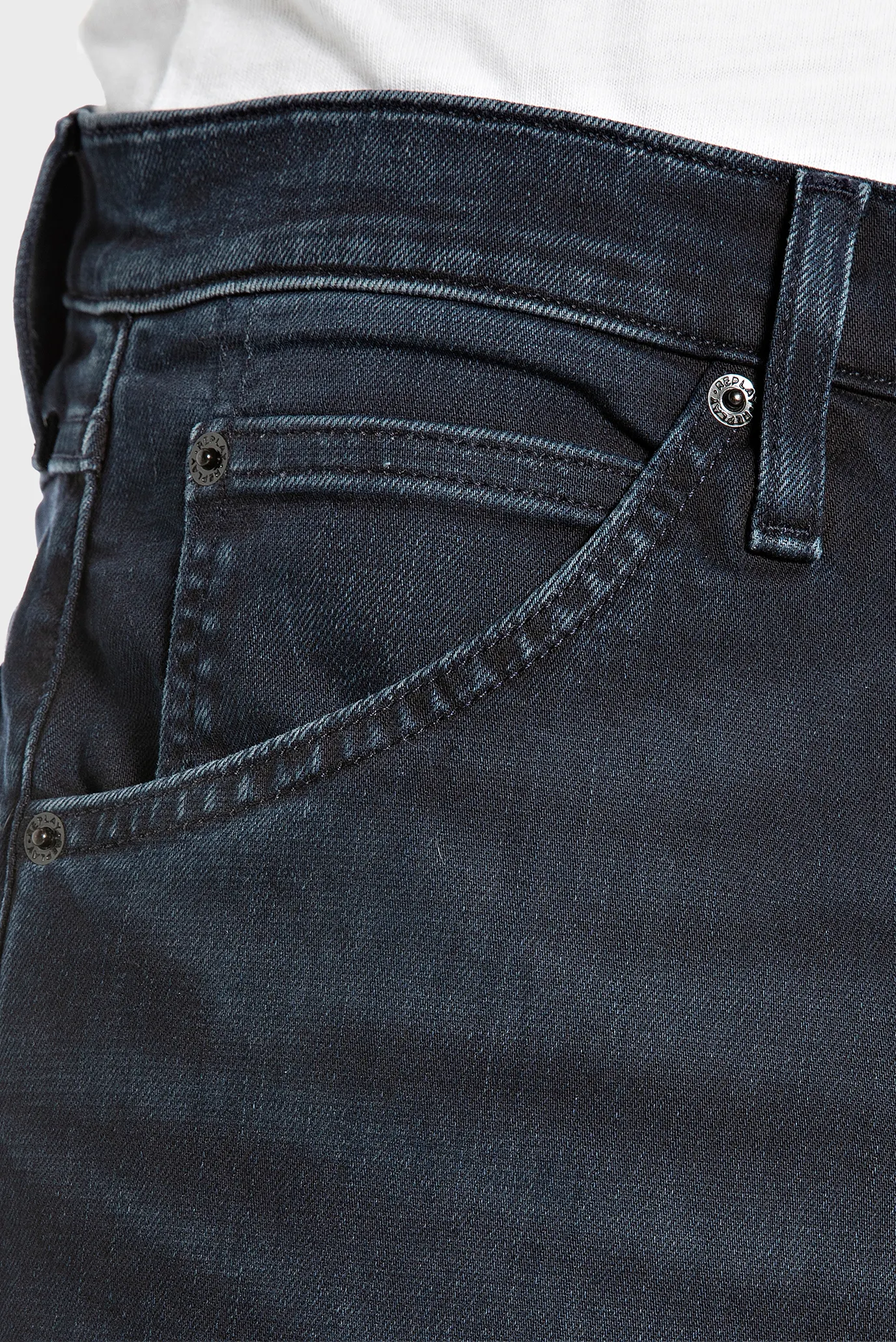 Мужские темно-синие джинсы 6