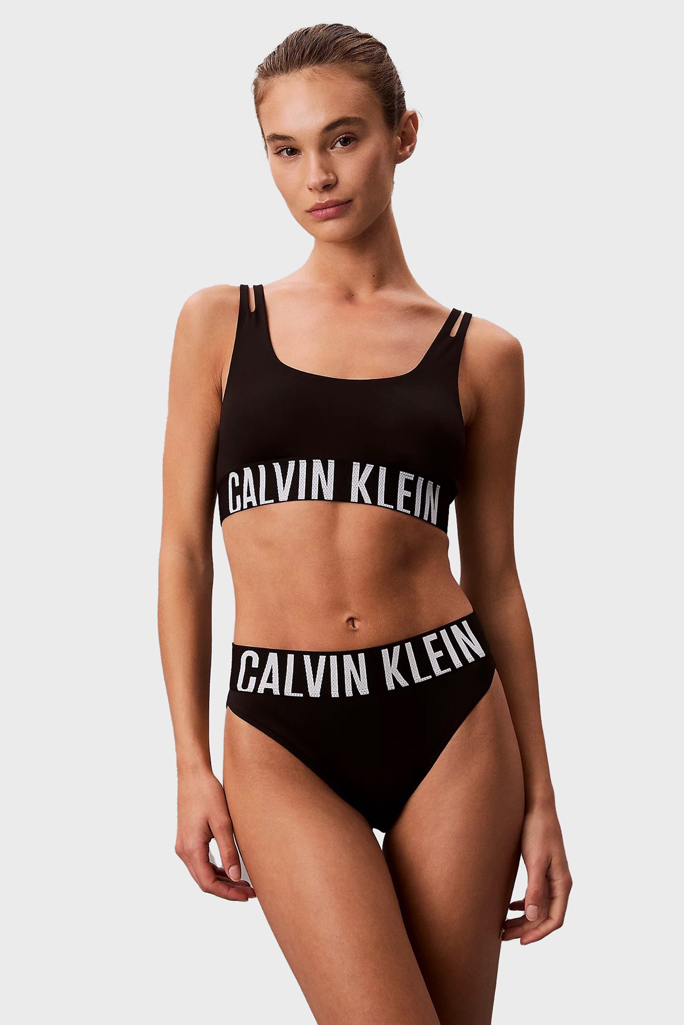 Женские черные трусики HIGH WAIST BIKINI Черный XS Calvin Klein LV00QF8482 Женские черные трусики HIGH WAIST BIKINI Черный XS Calvin Klein LV00QF8482