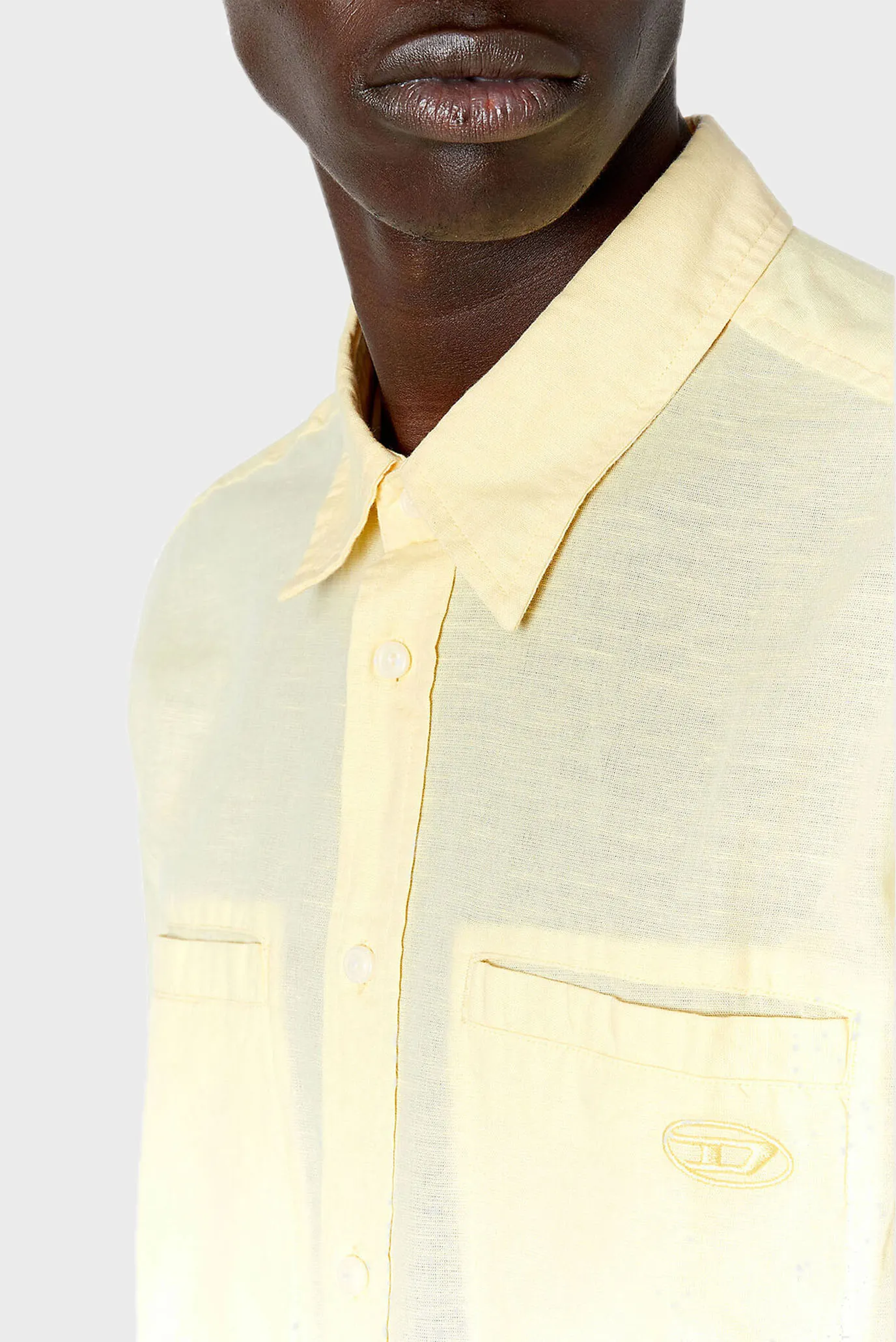 Мужская желтая рубашка S-OMAR-SSL 4