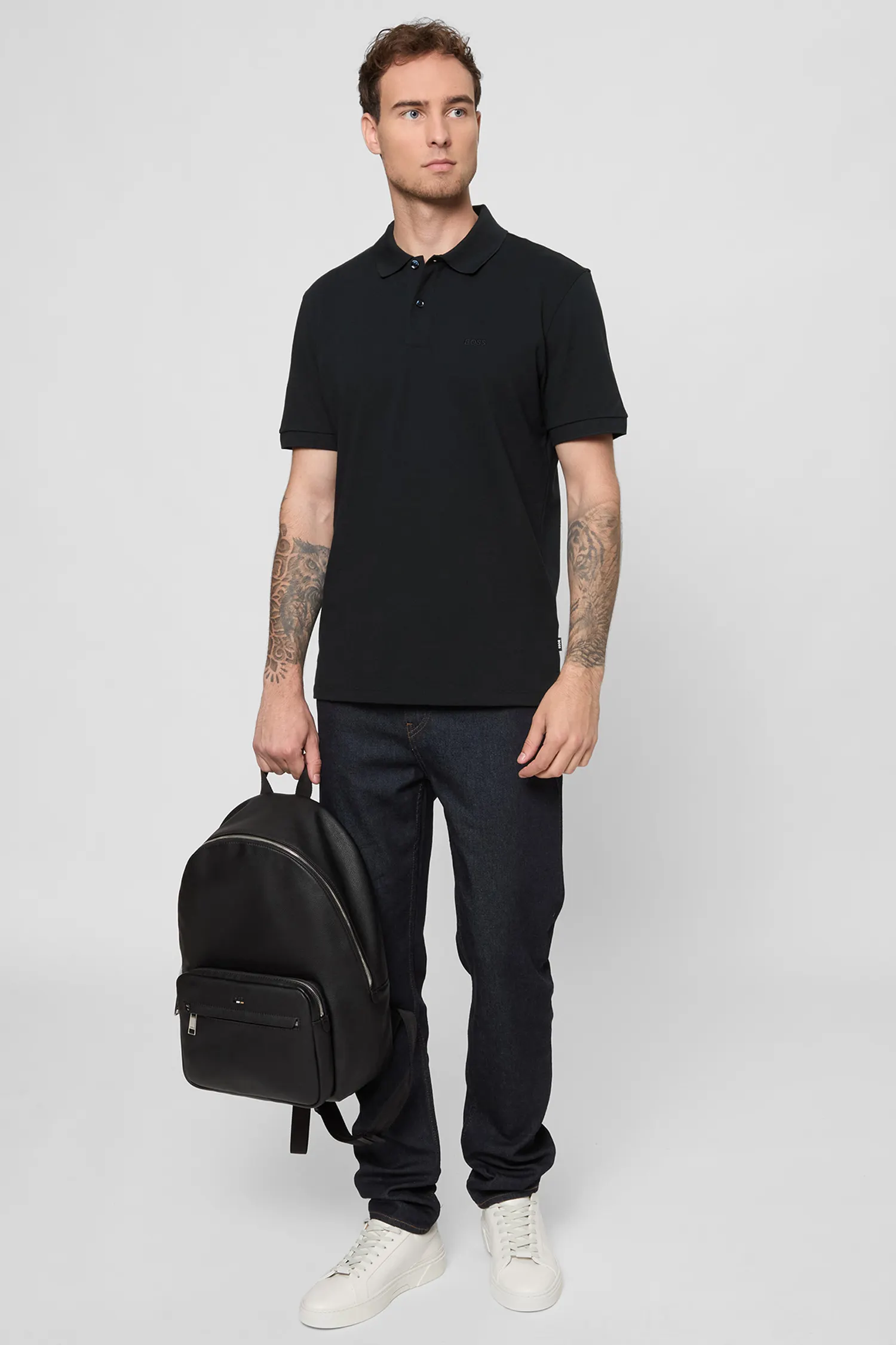 Чоловіче темно-синє поло 4