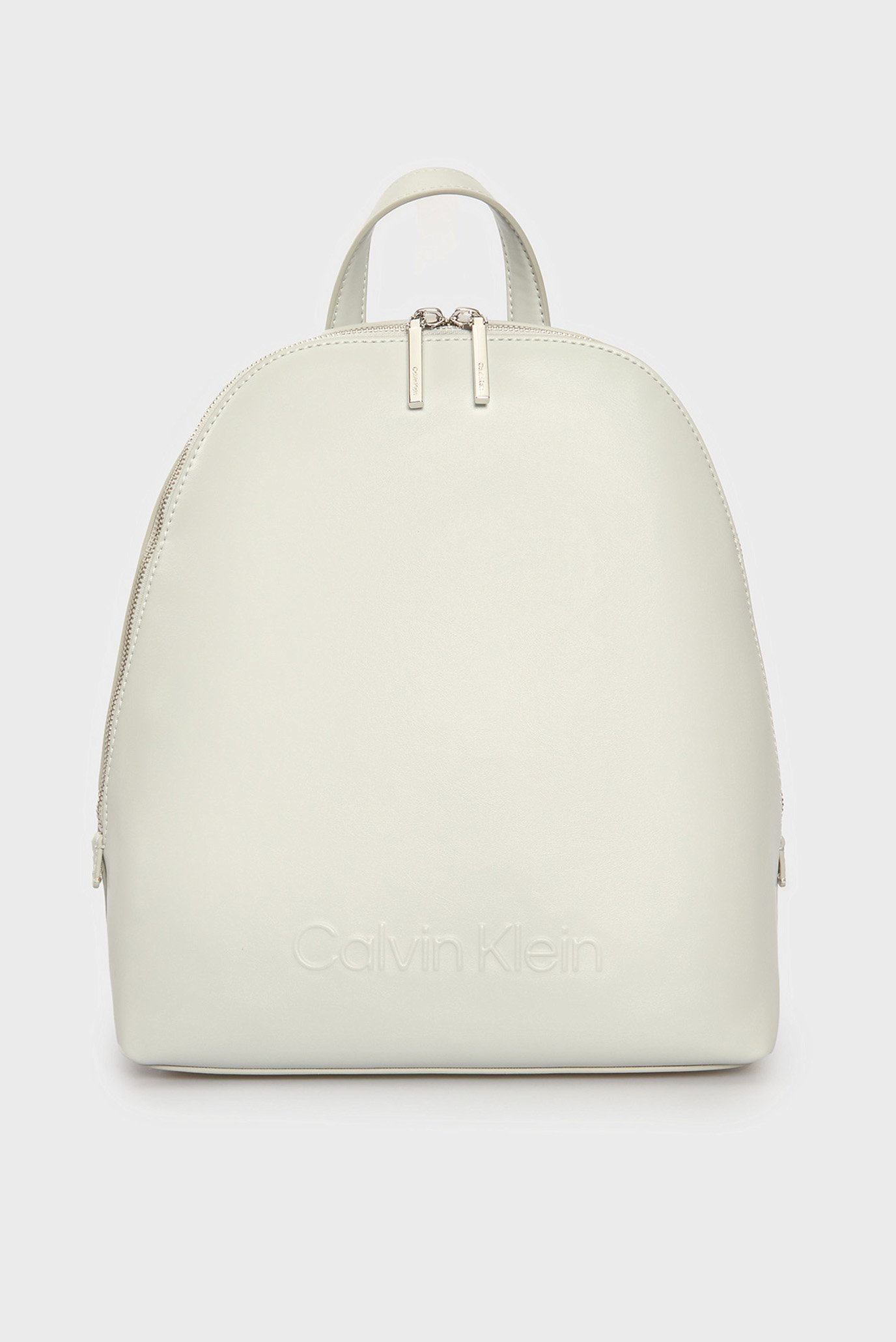 Женский светло-серый рюкзак EMBOSSED CALVIN ROUND BACKPACK 1