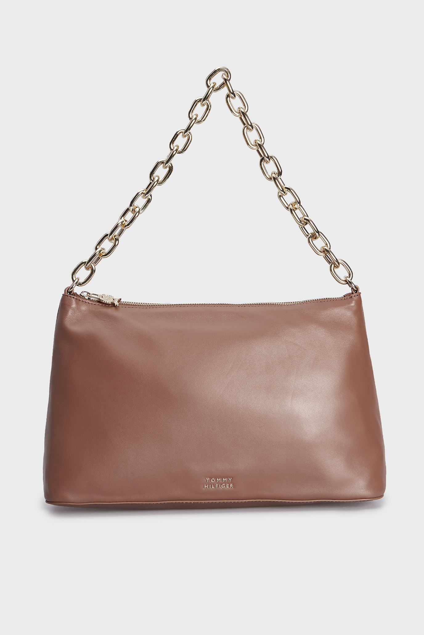 Женская коричневая кожаная сумка CASUAL CHIC 1