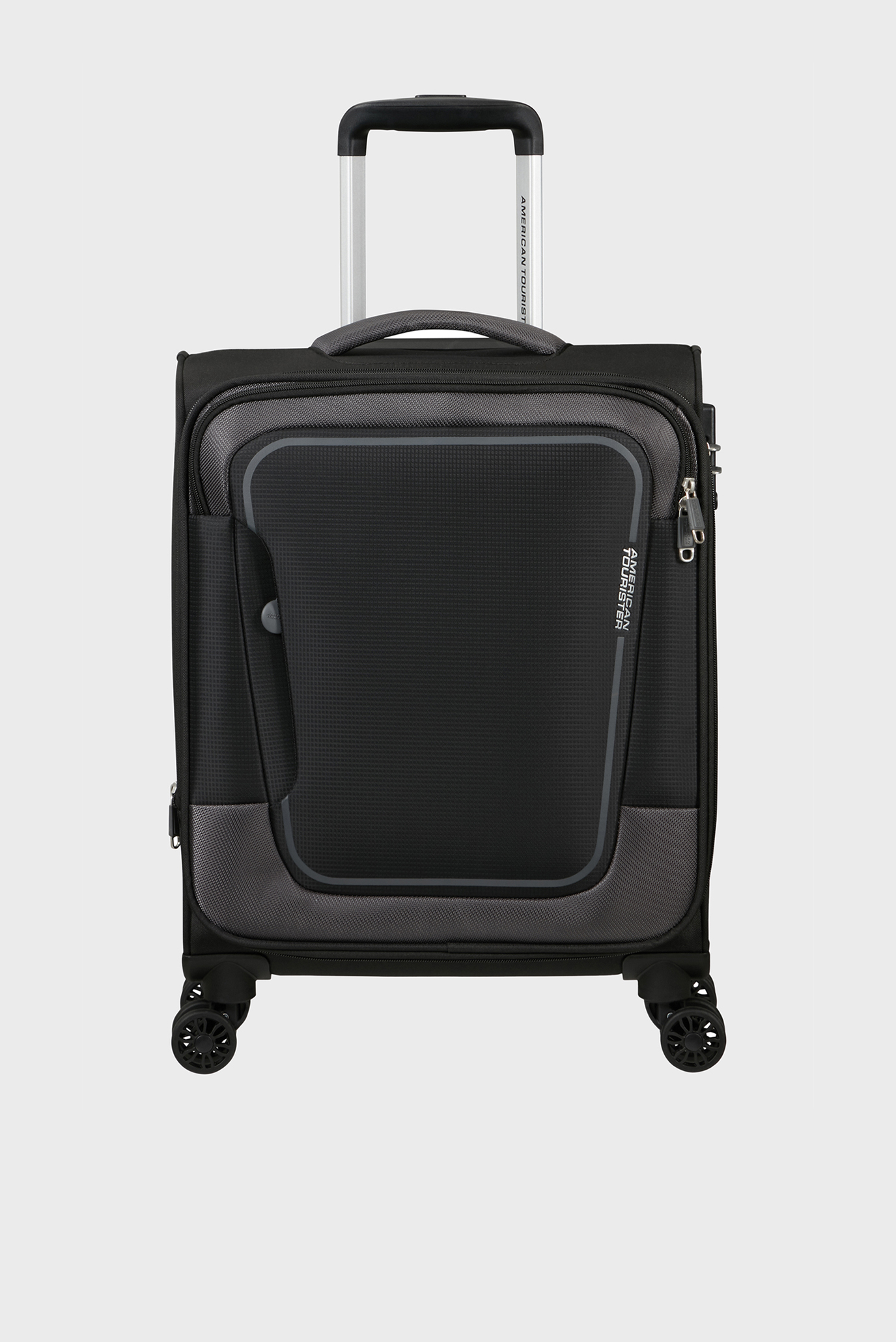 Черный чемодан 55 см PULSONIC ASPHALT BLACK 1