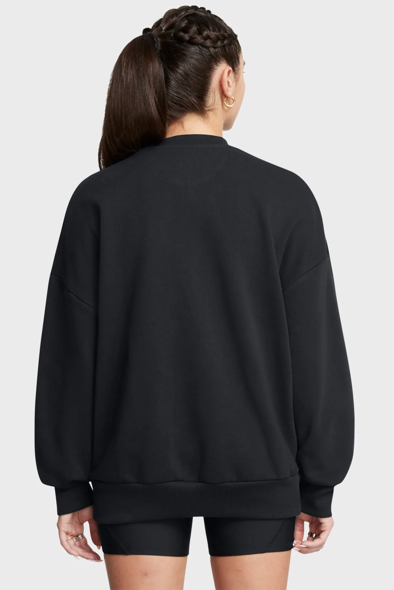 Женский черный свитшот UA Icon HWT Terry OS Crew 2