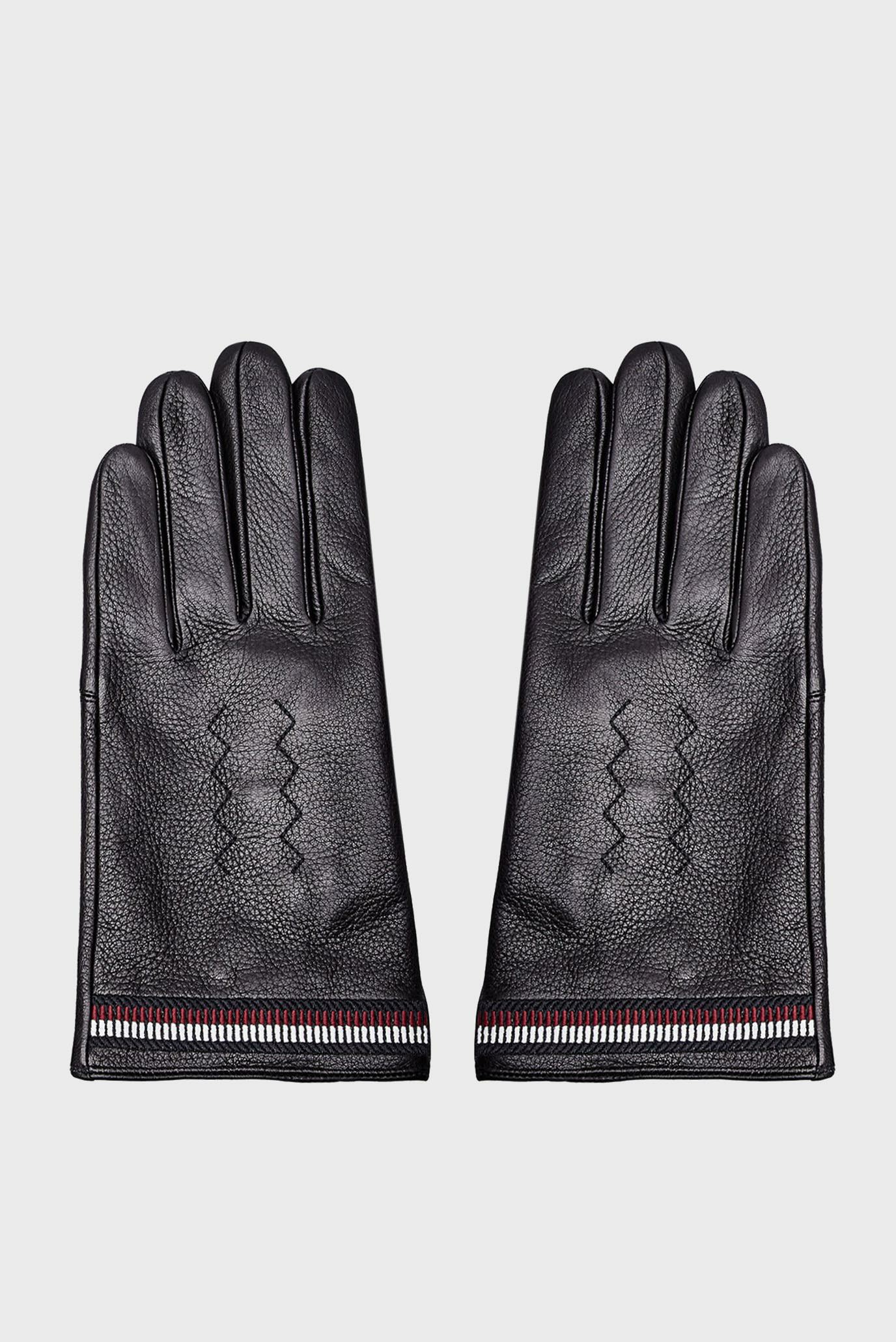 Чоловічі чорні шкіряні рукавички TH CORP LOVE LEATHER GLOVES 1