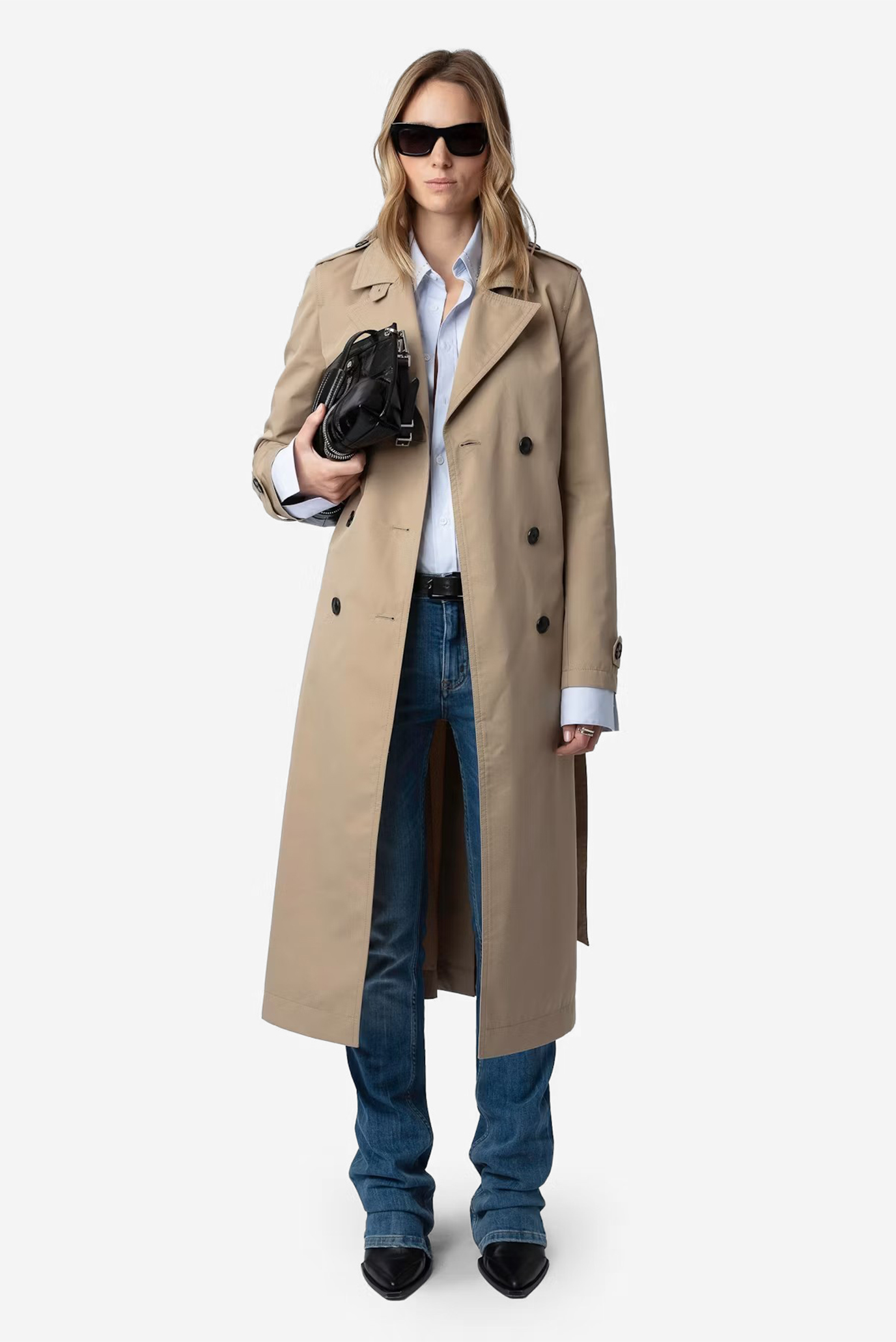 Женский бежевый тренч Mandy Бежевый XS ZADIG&VOLTAIRE WWCO00208_LATTE Женский бежевый тренч Mandy Бежевый XS ZADIG&VOLTAIRE WWCO00208_LATTE