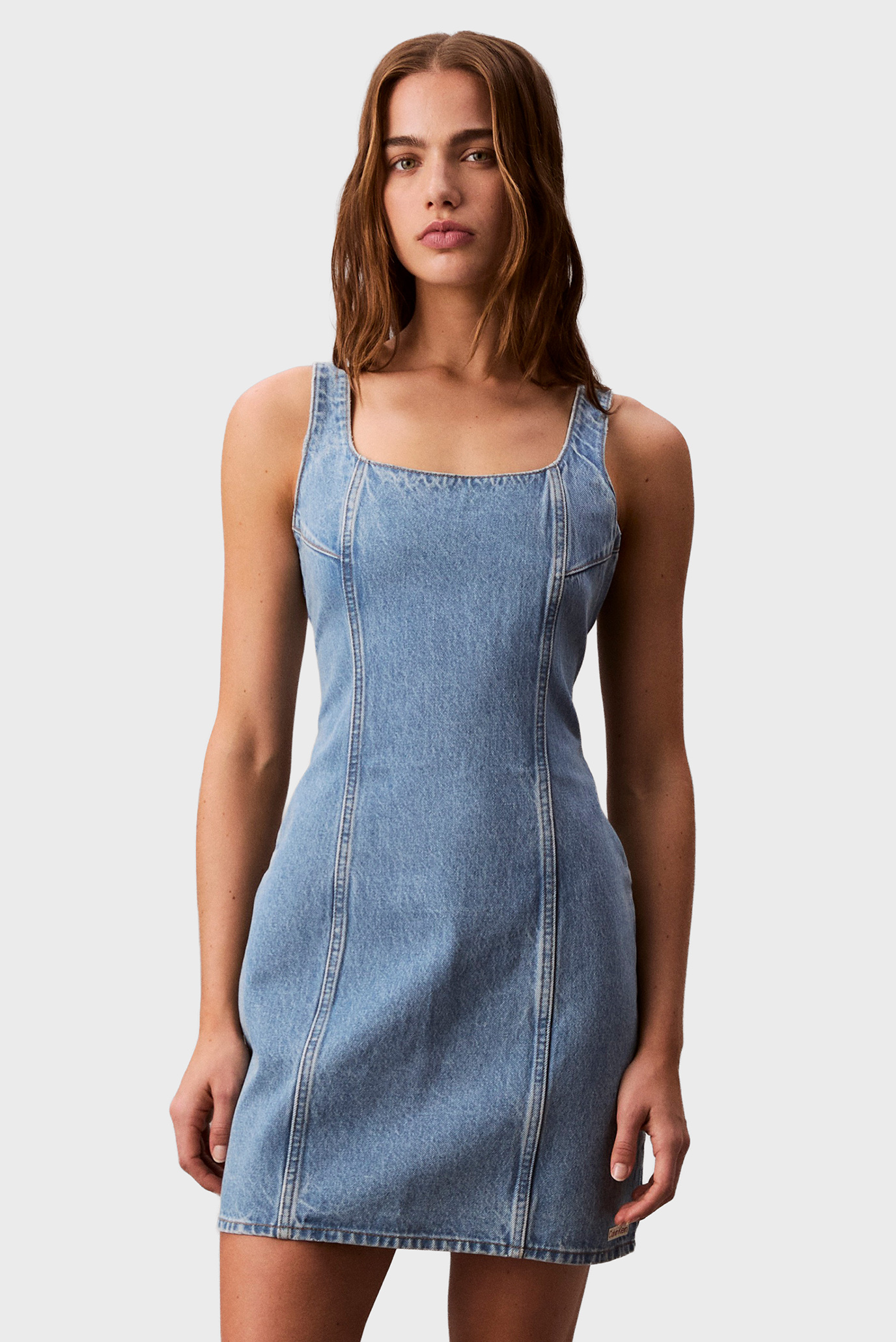 Женское голубое джинсовое платье SCOOP NECK Голубой S Calvin Klein Jeans LV047C714G Женское голубое джинсовое платье SCOOP NECK Голубой S Calvin Klein Jeans LV047C714G