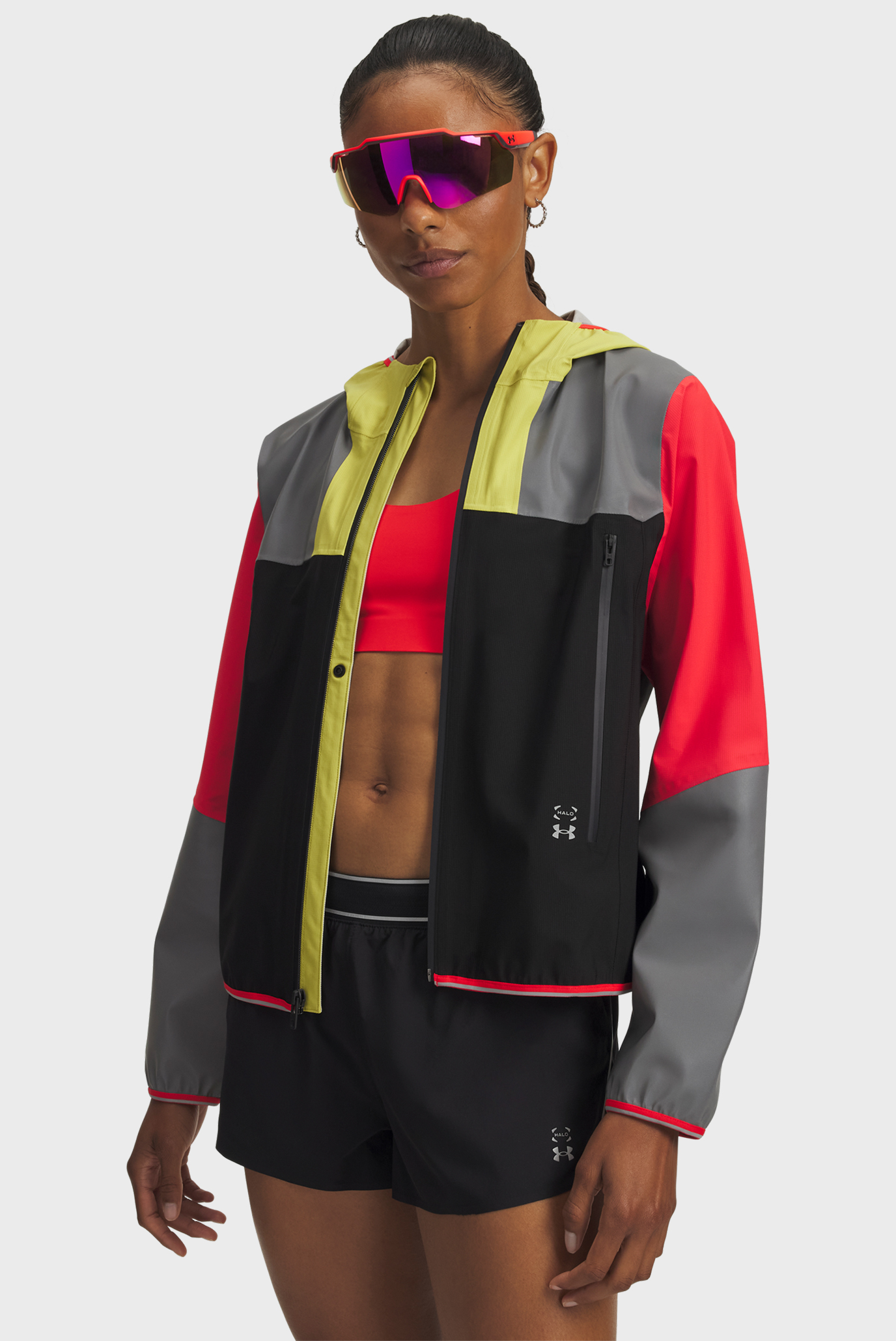 Женская ветровка UA Halo Run Jacket Разноцветный L Under Armour 6007040-729 Женская ветровка UA Halo Run Jacket Разноцветный L Under Armour 6007040-729