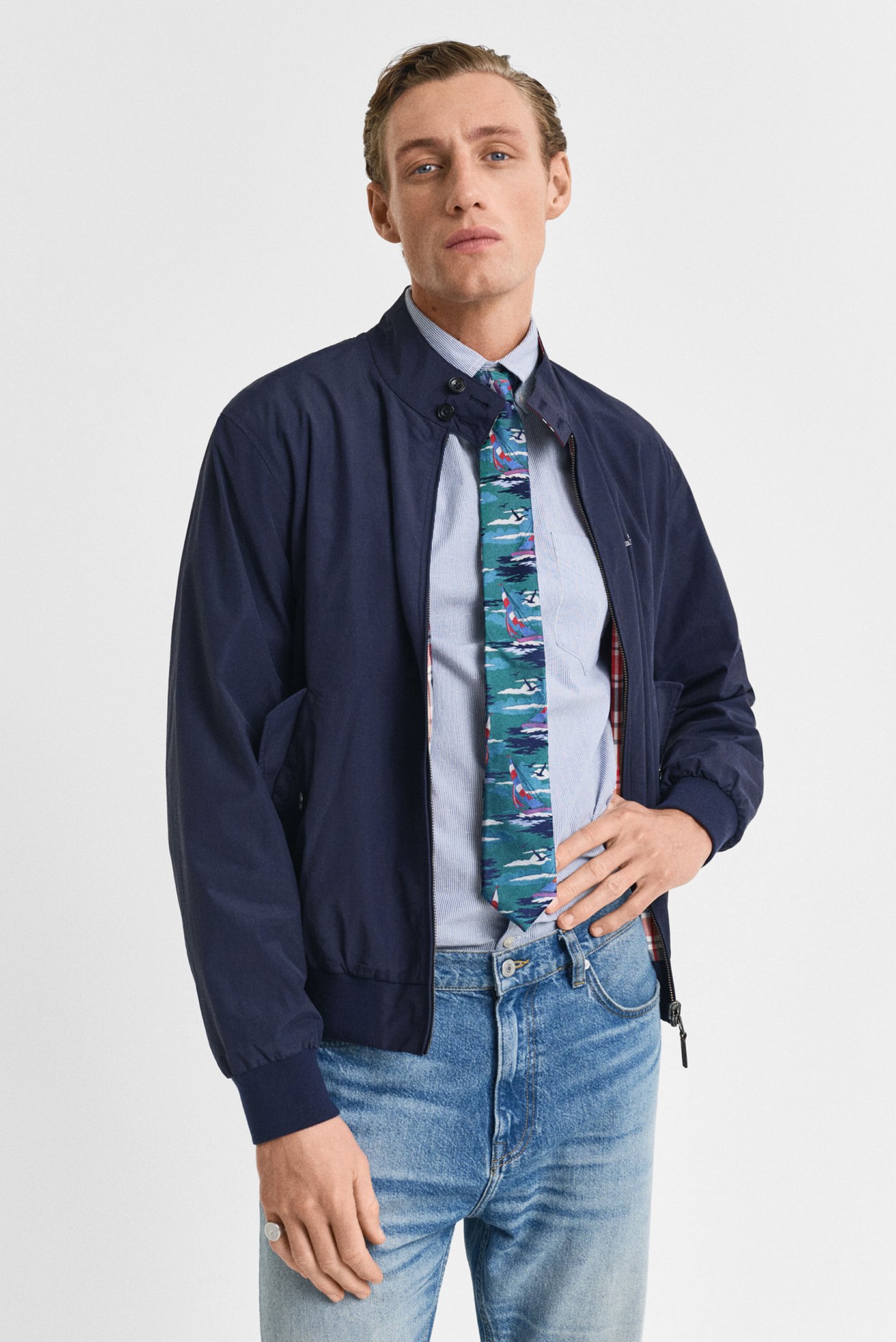 Чоловіча двостороння вітровка REVERSIBLE HARRINGTON JACKET 1