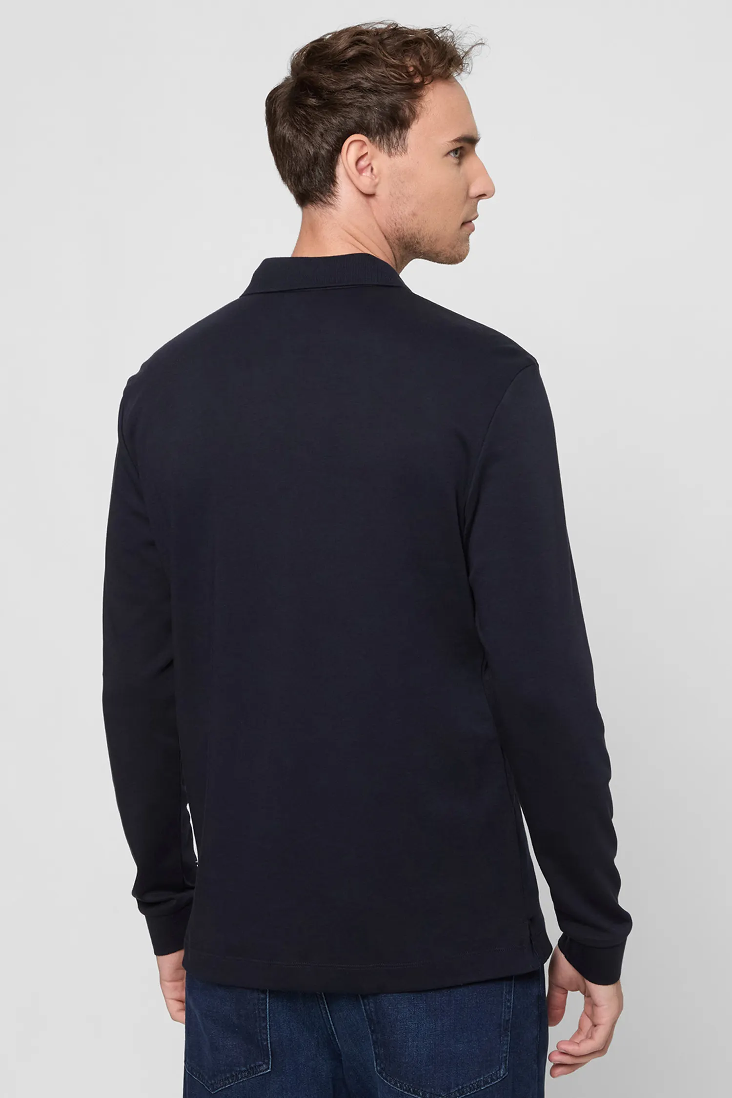 Чоловіче темно-синє поло 3