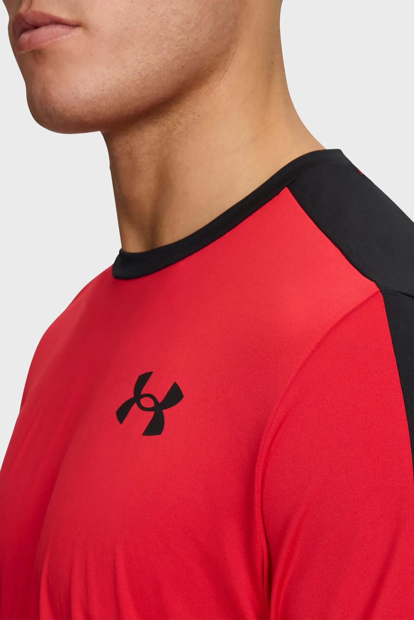 Мужская красная футболка UA HG Wordmark SS 3