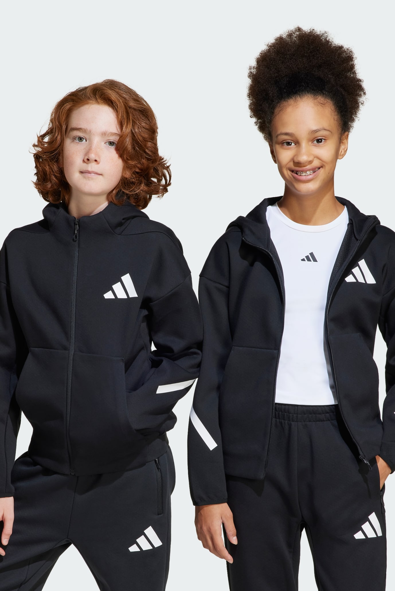 Детское черное худи 
adidas Z.N.E. Full-Zip Kids 1