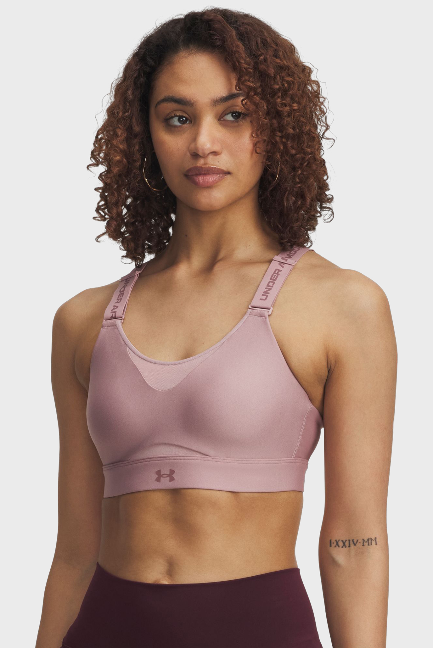 Женский пудровый топ UA Infinity High 2.0 Bra Розовый XL (D-DD) Under Armour 1384112-673 Женский пудровый топ UA Infinity High 2.0 Bra Розовый XL (D-DD) Under Armour 1384112-673