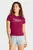 Жіноча малинова футболка TJW SLIM ESSENTIAL LOGO