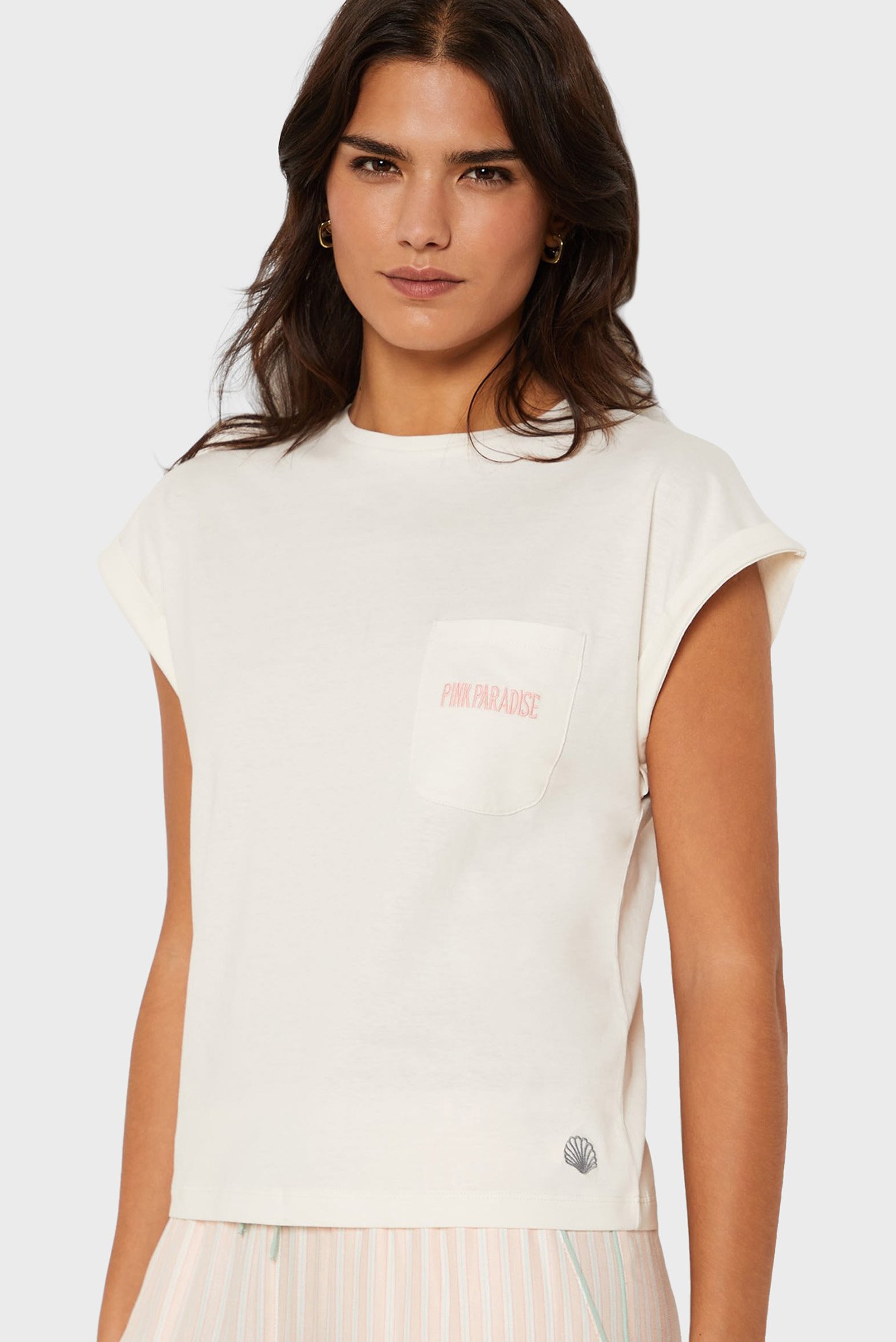 Женская белая футболка CYRRIL 1