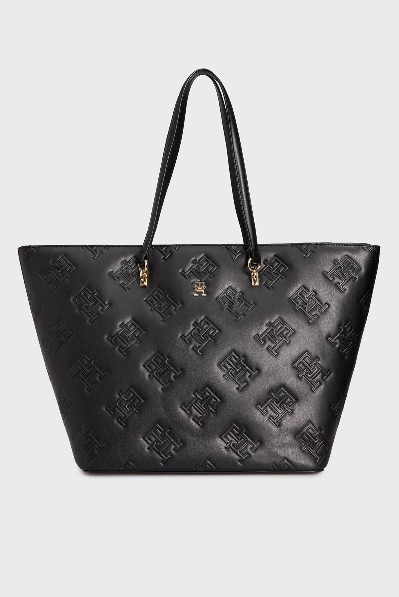 Женская черная сумка TH REFINED TOTE MONO 1