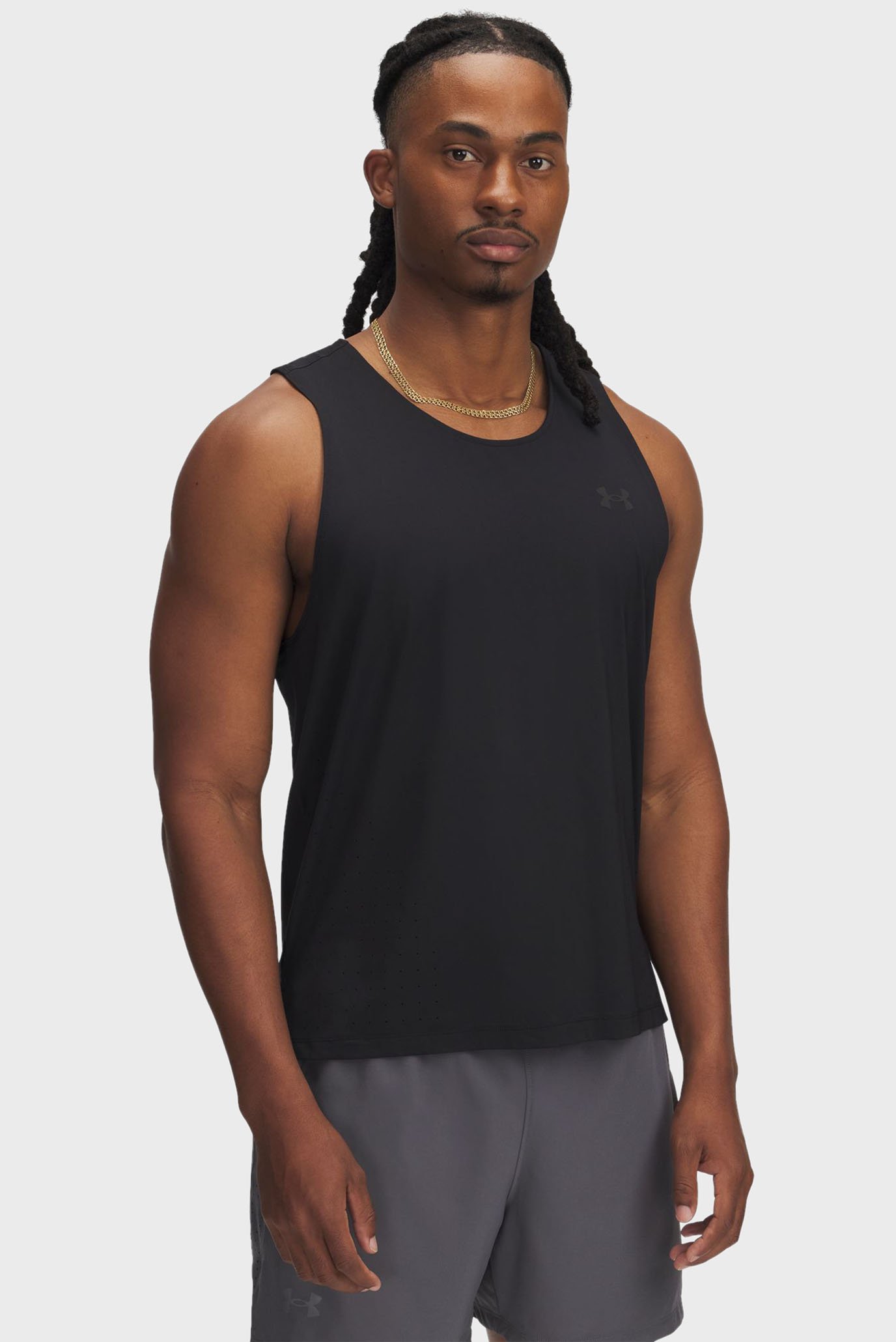 Мужская черная майка UA LAUNCH ELITE SINGLET 1