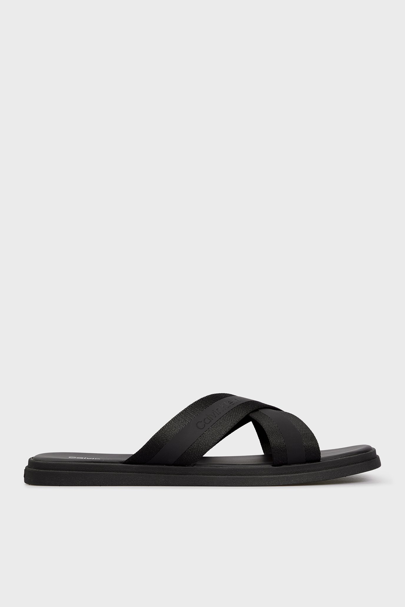 Мужские черные слайдеры WEBBING CROSS SANDAL WB 1