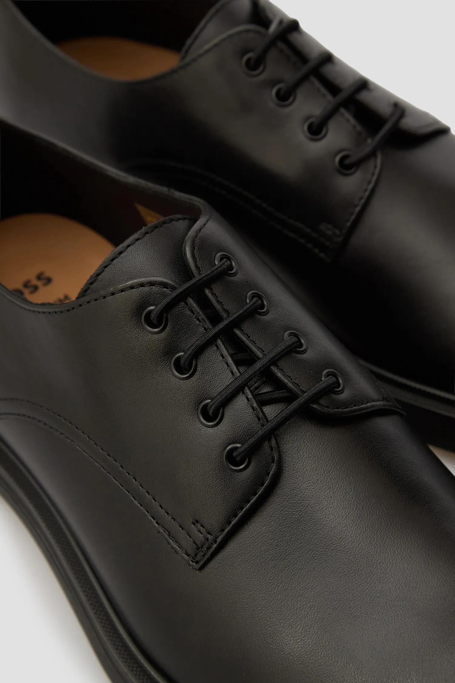 Мужские черные кожаные дерби 2