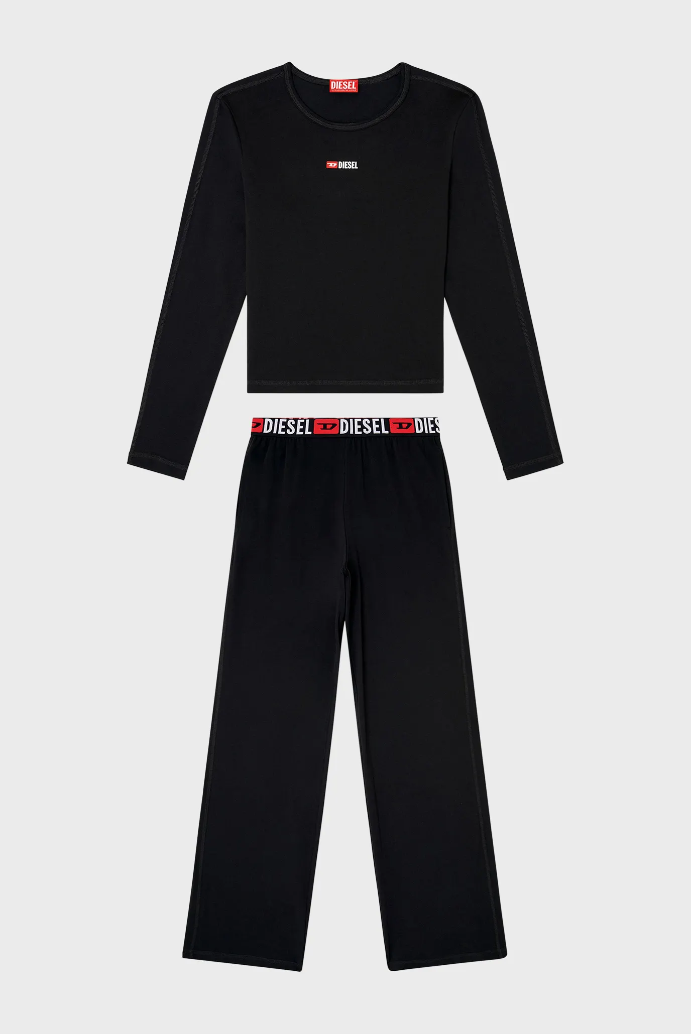 Жіноча чорна піжама (лонгслів, брюки) SET-GILDA-D-CORE 4