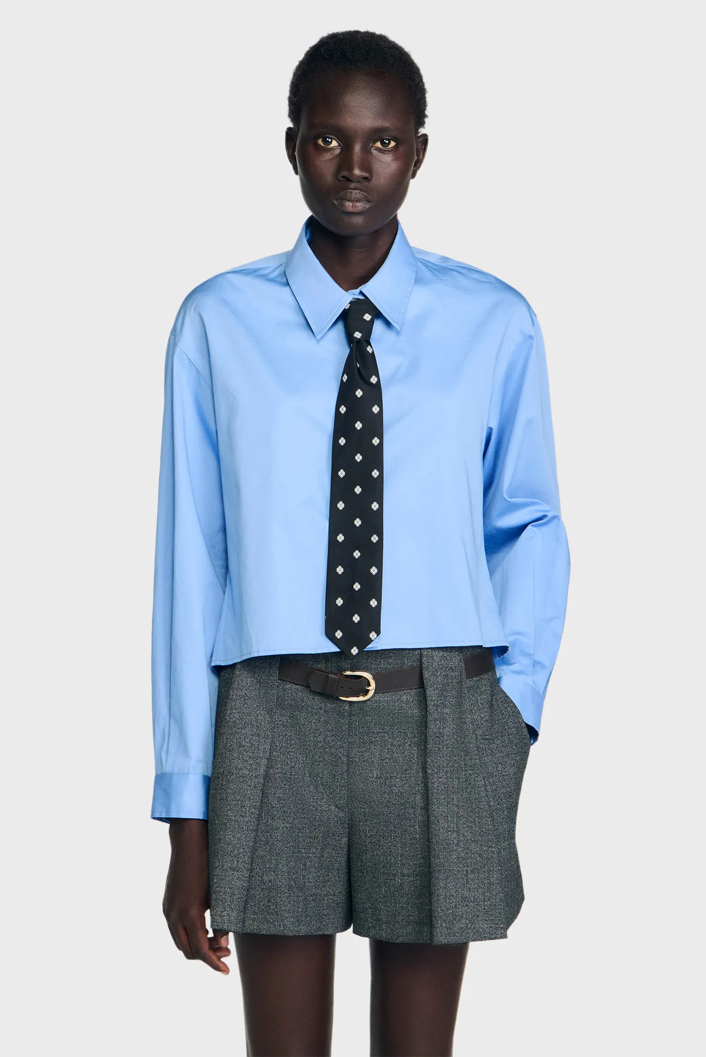 Жіноча блакитна сорочка 1