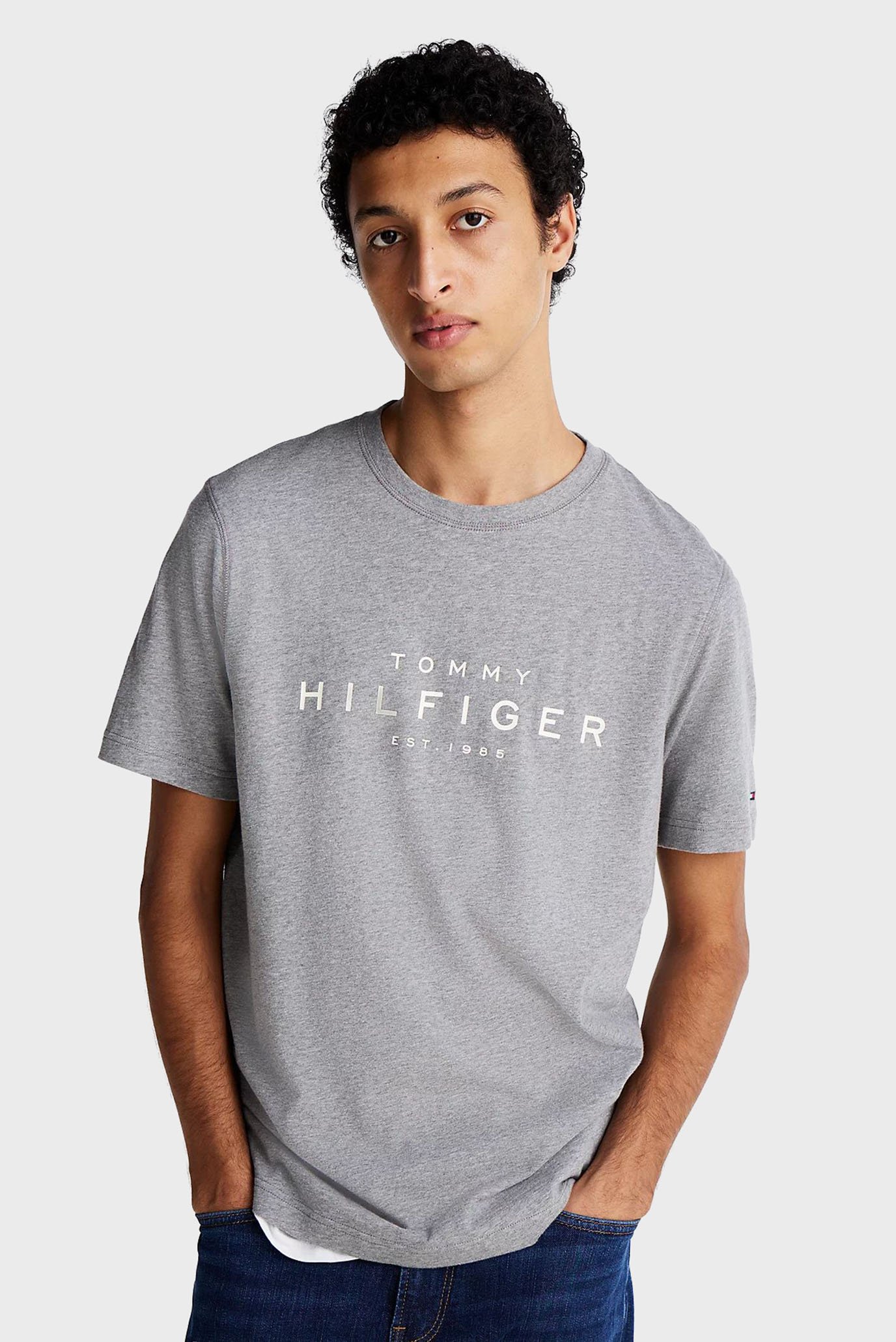 Чоловіча сіра футболка BIG HILFIGER TEE 1