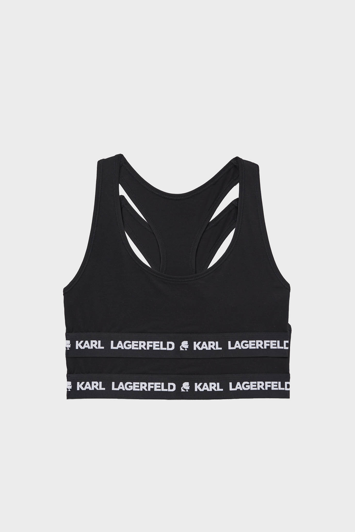 Женский черный топ Logo Bralette (2 шт) Черный XL Karl Lagerfeld 220W2155 Женский черный топ Logo Bralette (2 шт) Черный XL Karl Lagerfeld 220W2155