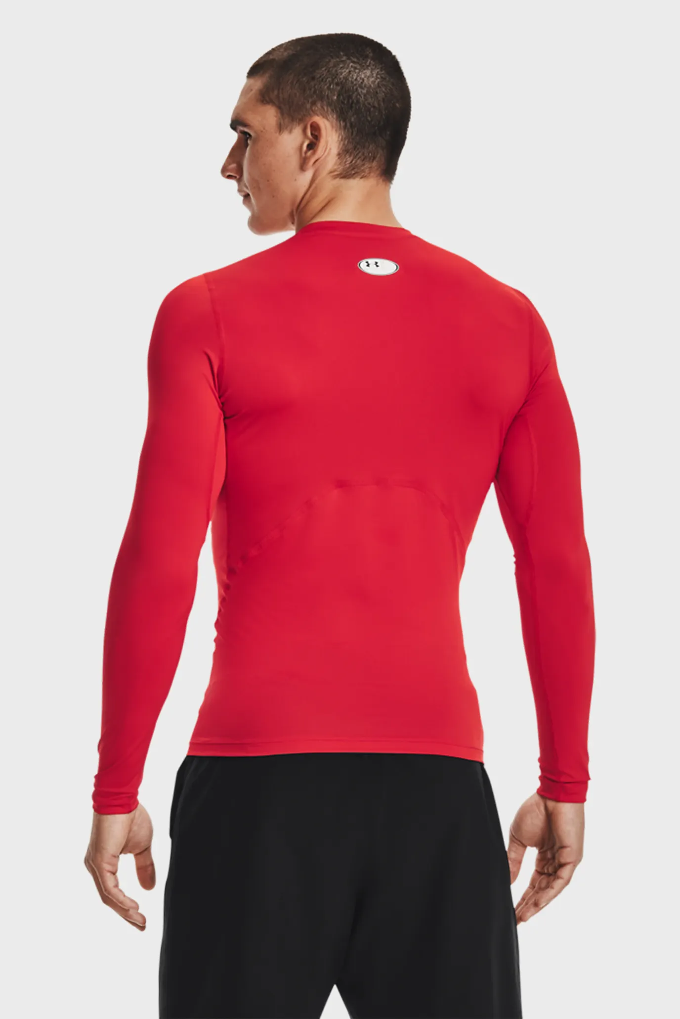 Мужской красный лонгслив UA HG Armour Comp LS 3