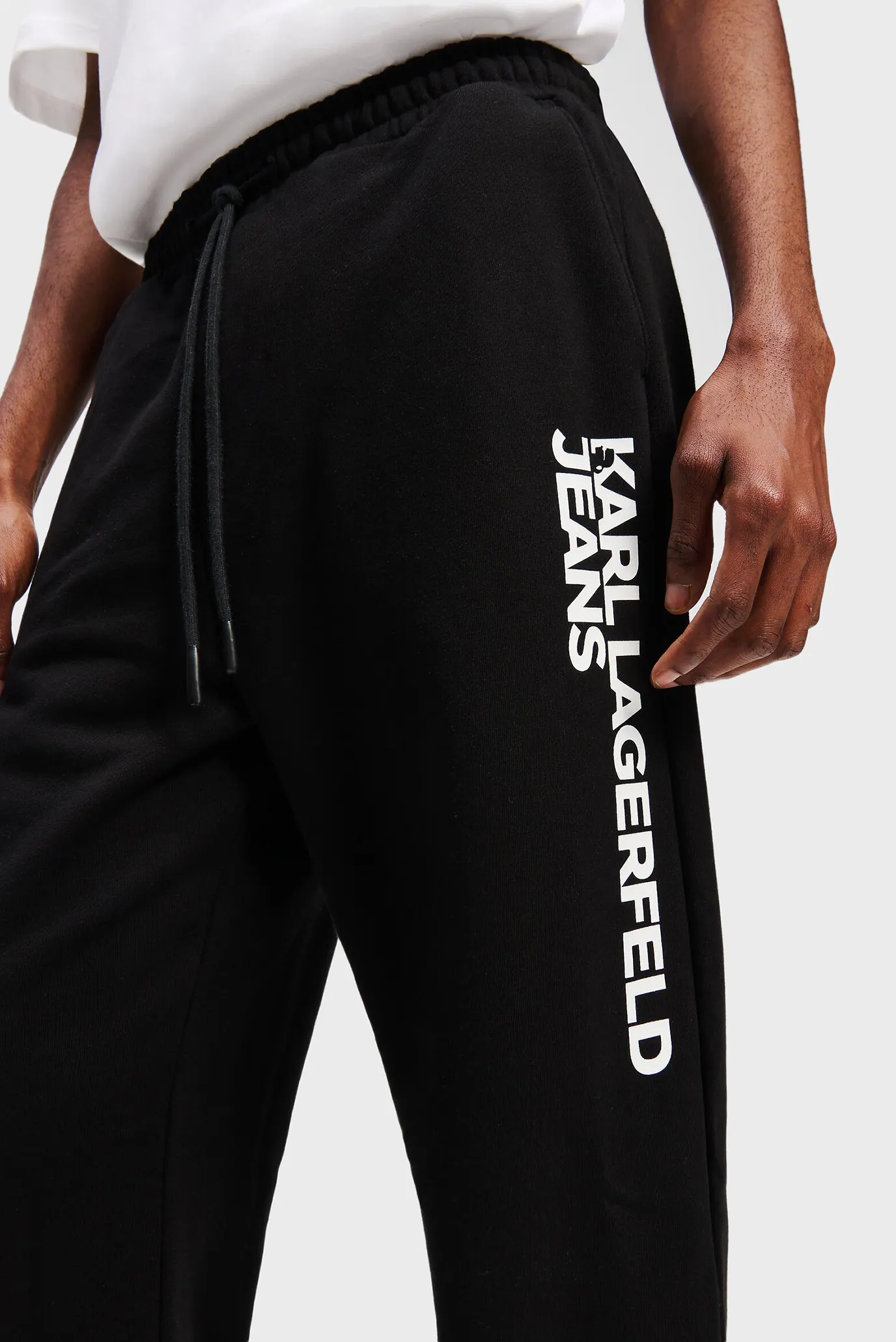 Чоловічі чорні спортивні штани KLJ TEXT LOGO SLIM SWEATPANT 4