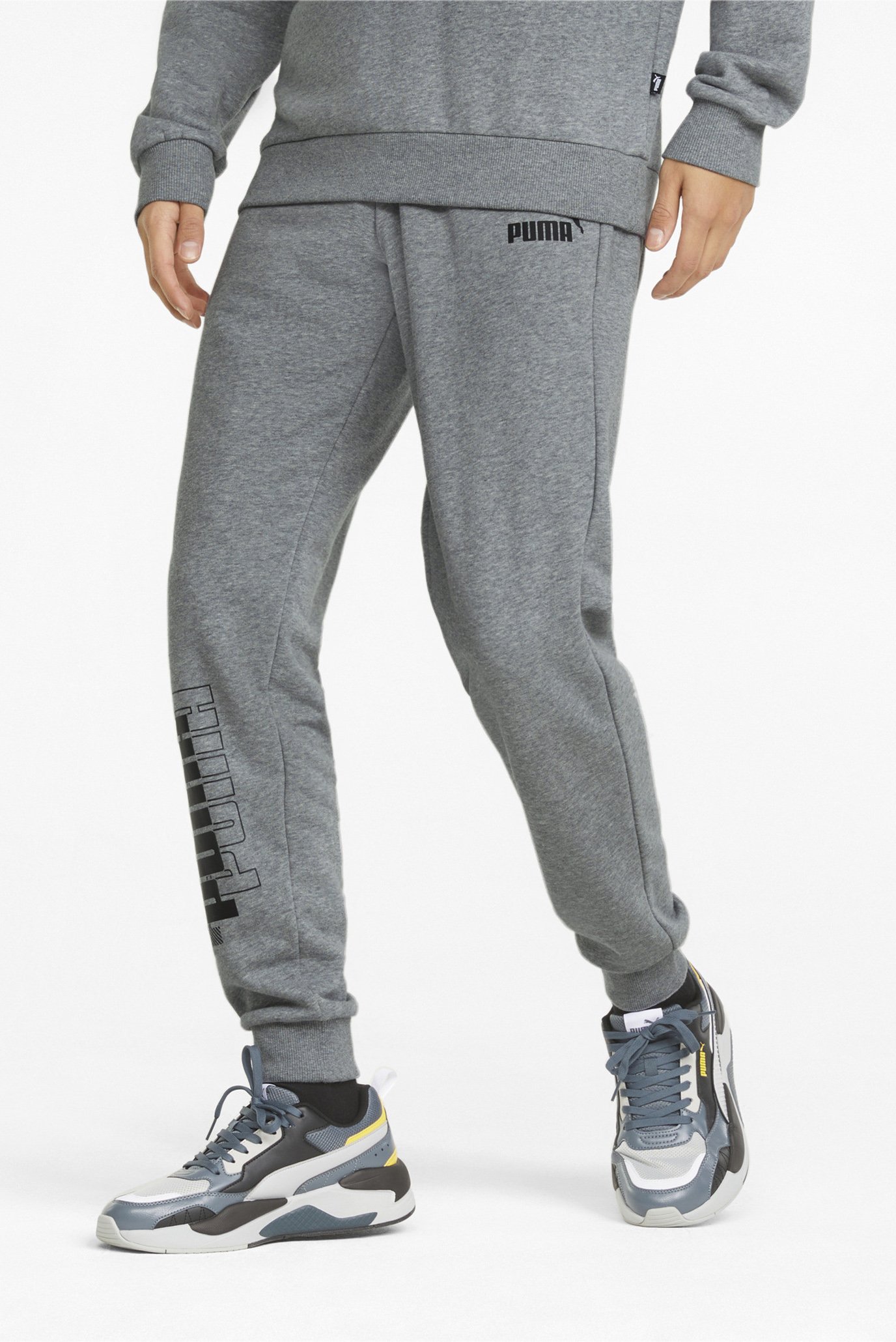 Мужские серые спортивные брюки Power Logo Men's Sweatpants 1