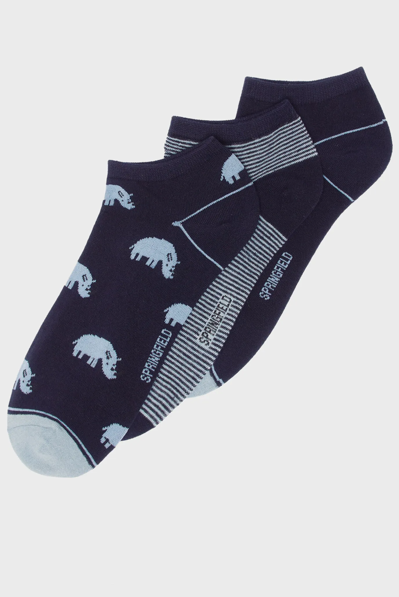 Мужские темно-синие носки (3 пары) Синий 39-42 SPRINGFIELD 659183