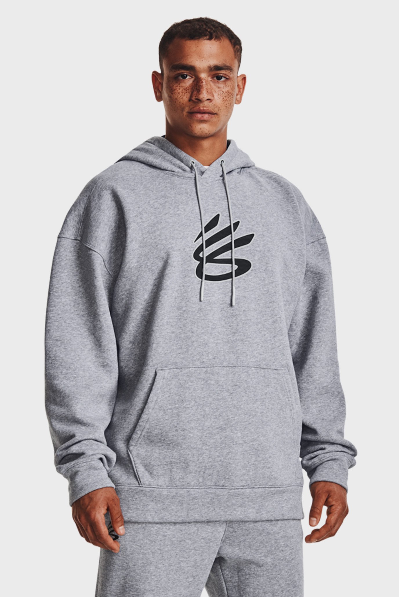 Мужское серое худи Curry Big Splash PO Hoodie 1