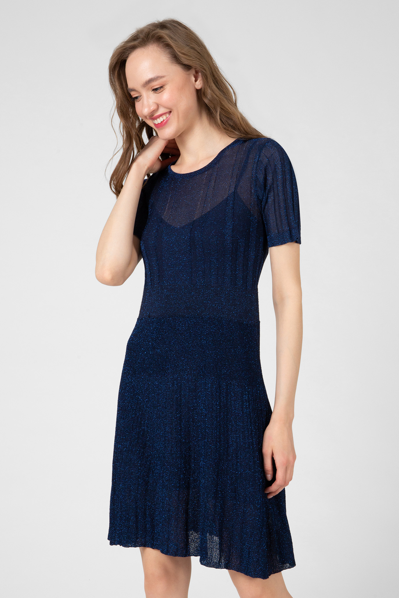 Жіноча темно-синя сукня 1