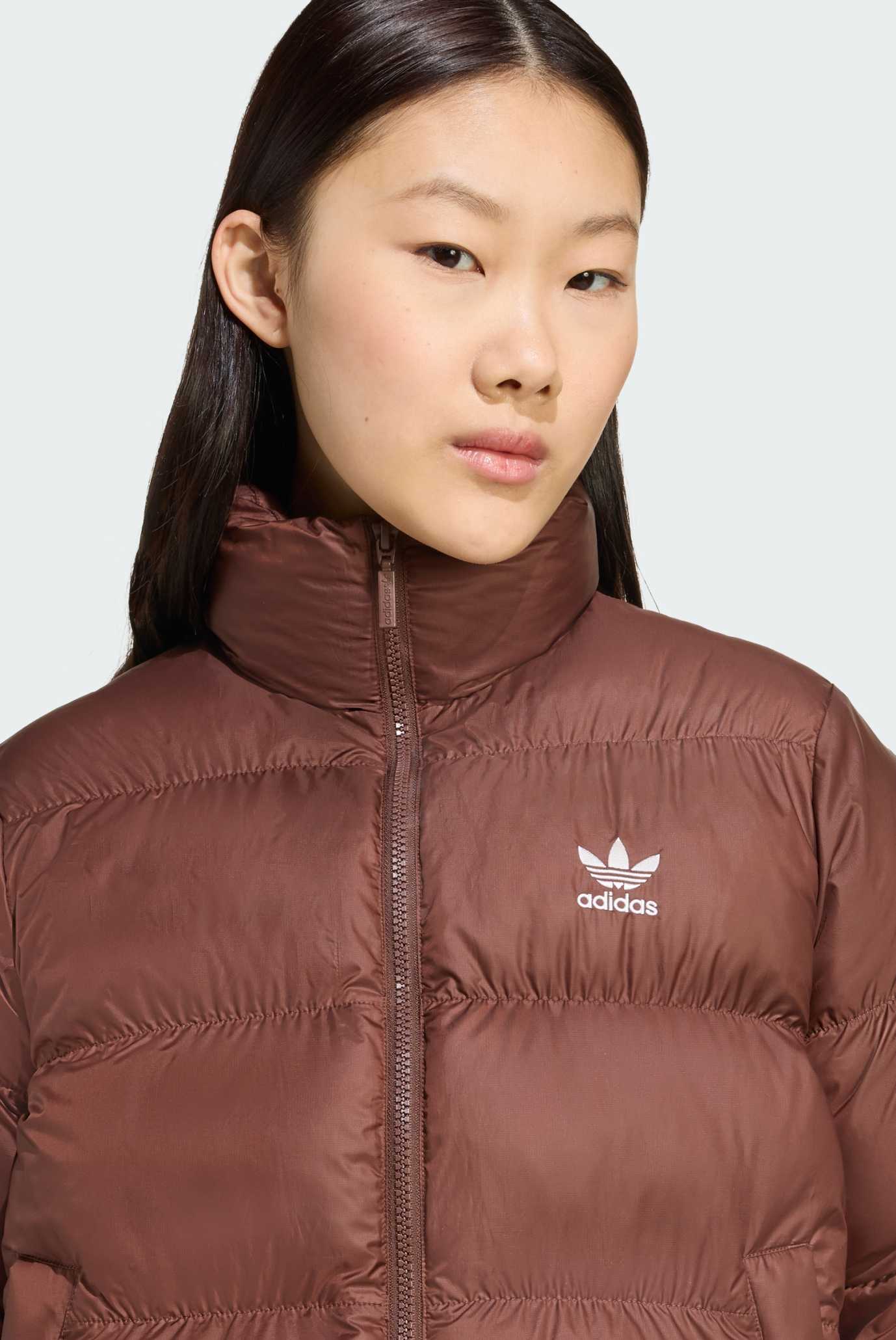 Женская коричневая куртка Adicolor Short Puffer 4