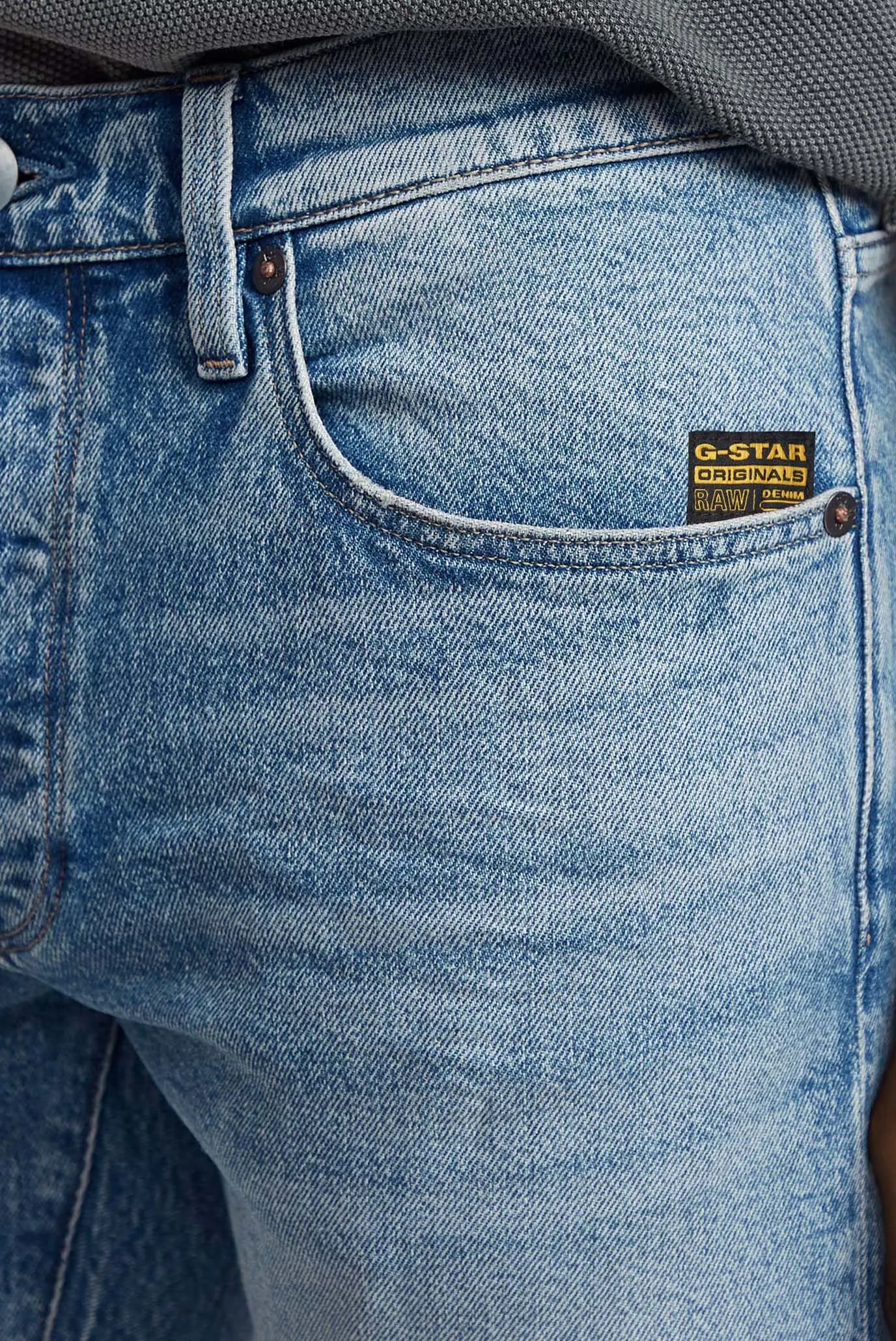 Мужские голубые джинсы 3301 Slim 4