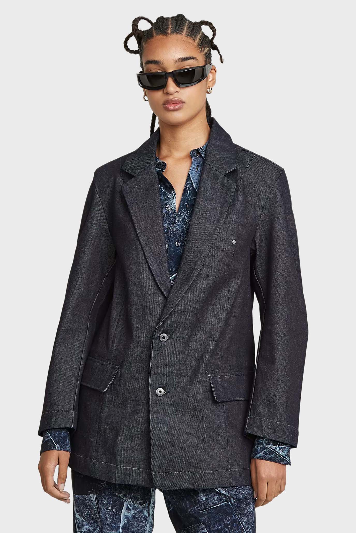 Женский темно-синий джинсовый жакет Oversized Синий M G-Star RAW D26218,D956 Женский темно-синий джинсовый жакет Oversized Синий M G-Star RAW D26218,D956