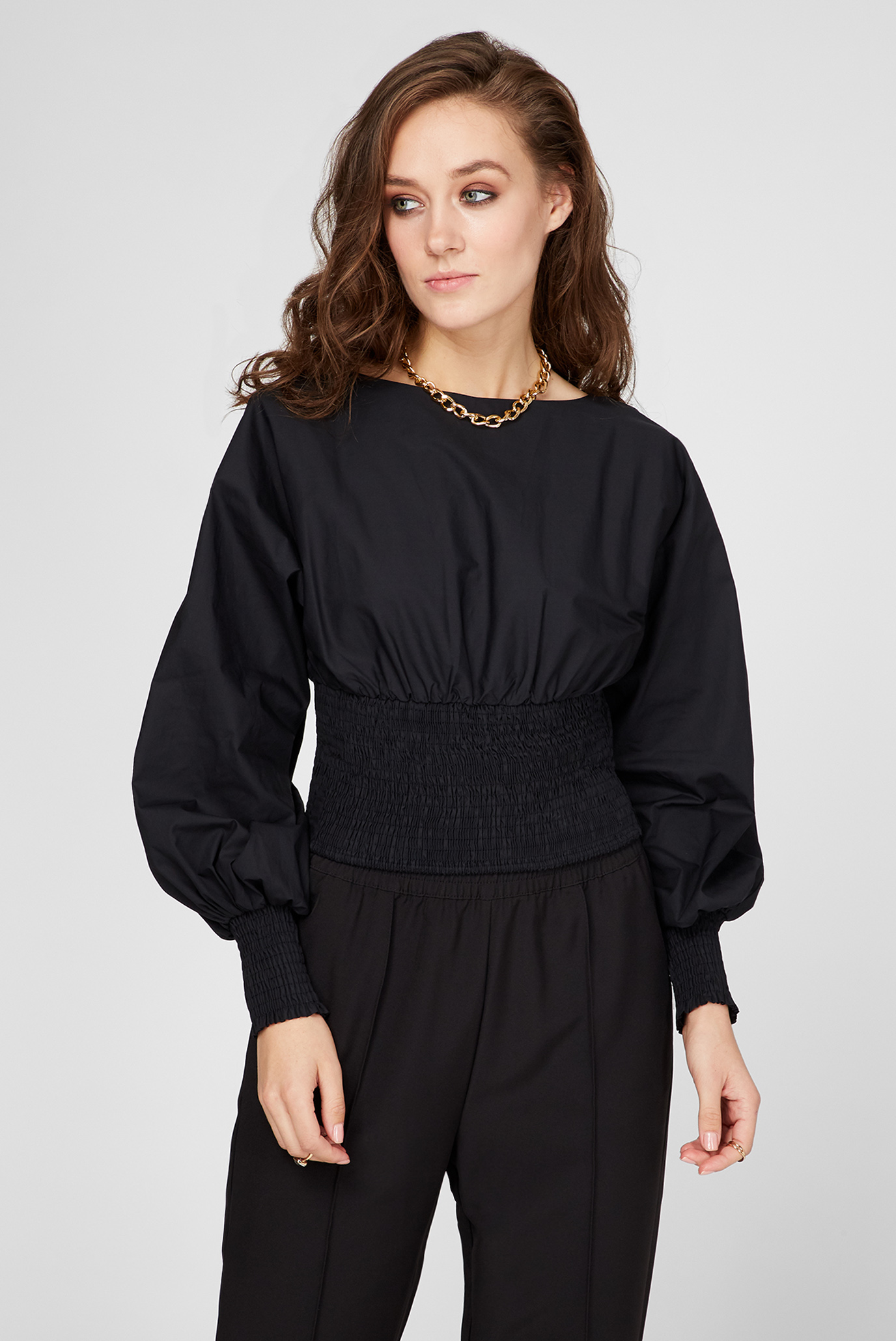 Женская черная блуза 1