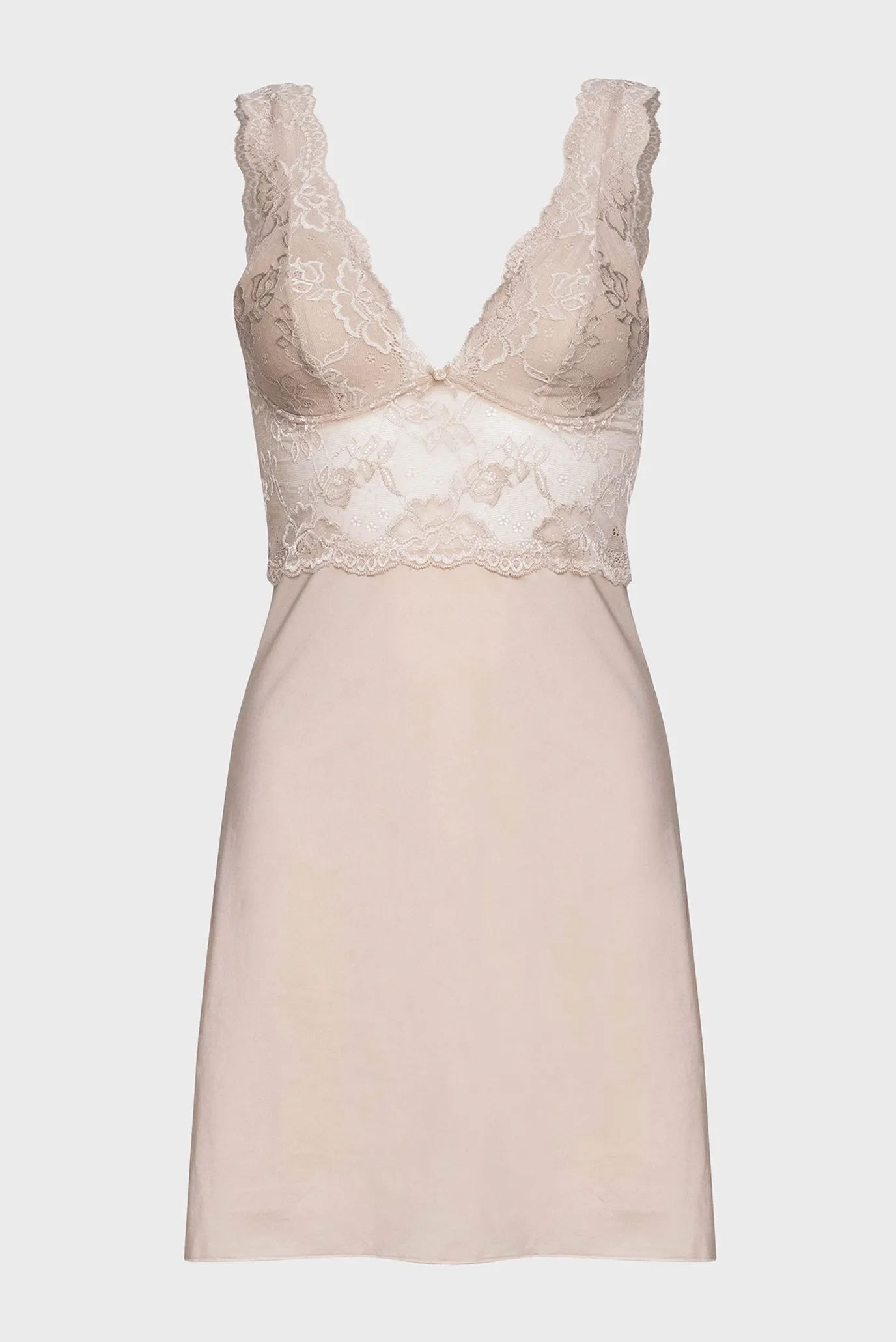 Женская бежевая ночная рубашка 4