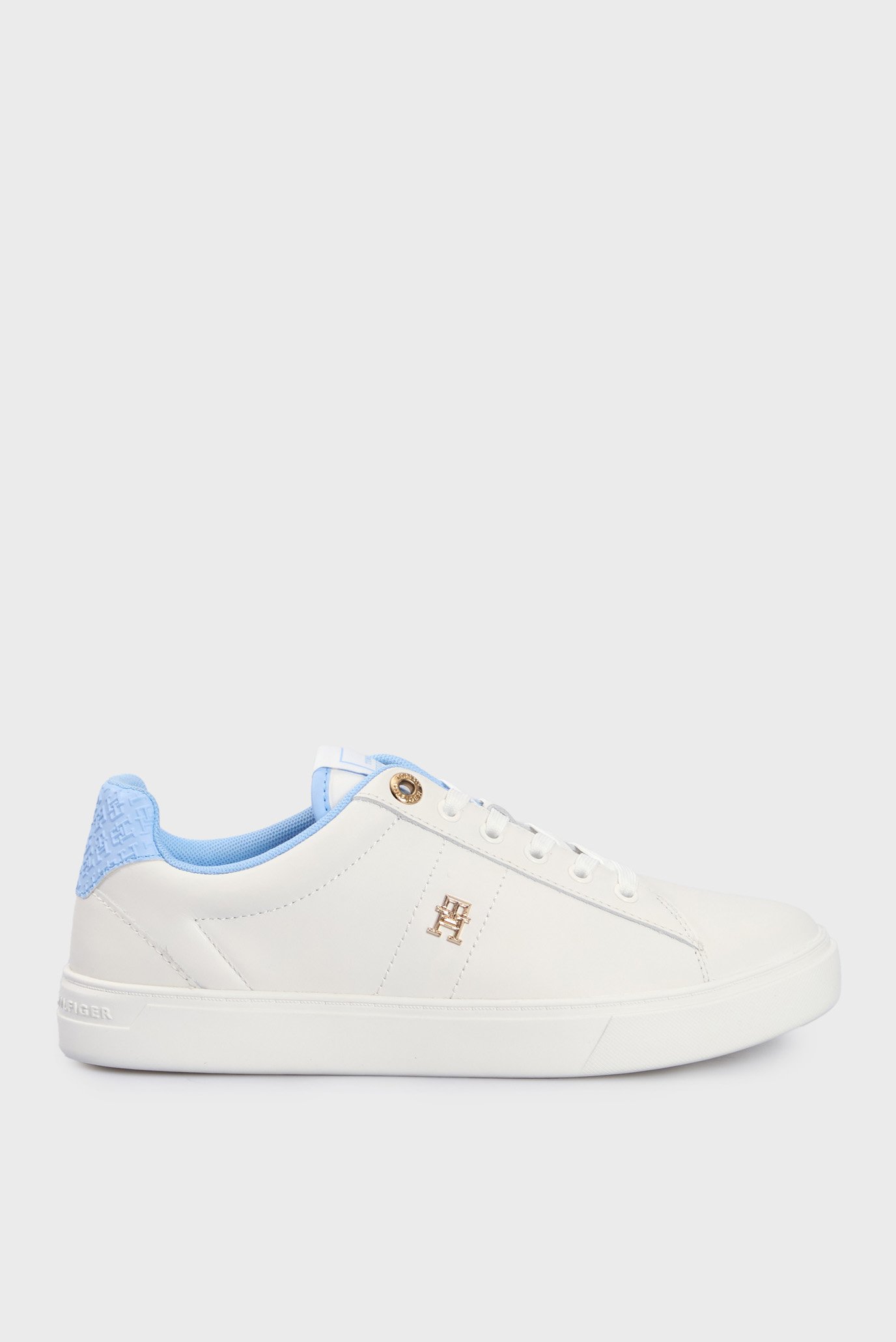 Женские белые кожаные сникерсы ELEVATED ESSENT SNEAKER MONOGRAM 1