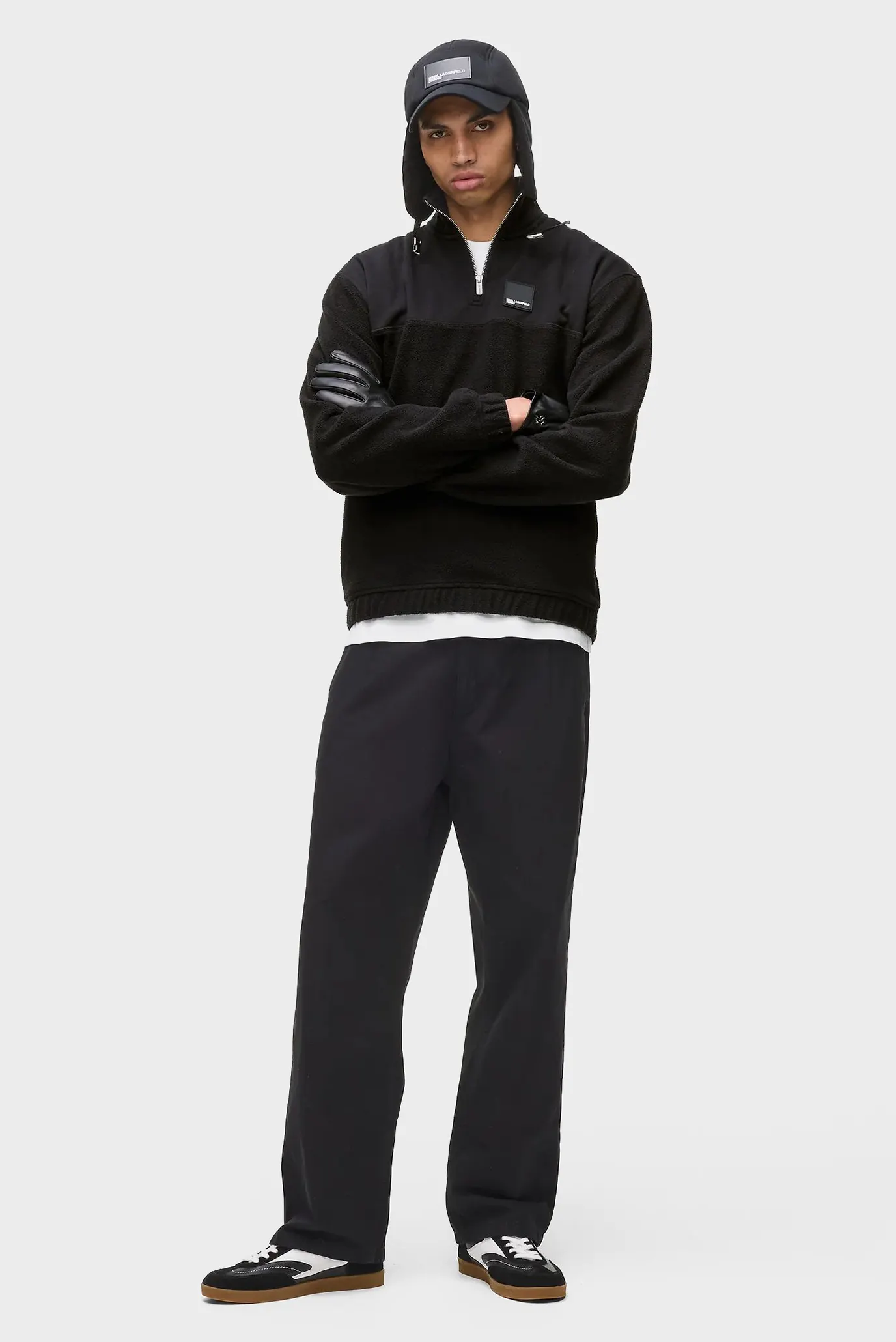 Мужская черная спортивная кофта reg polar fleece 2